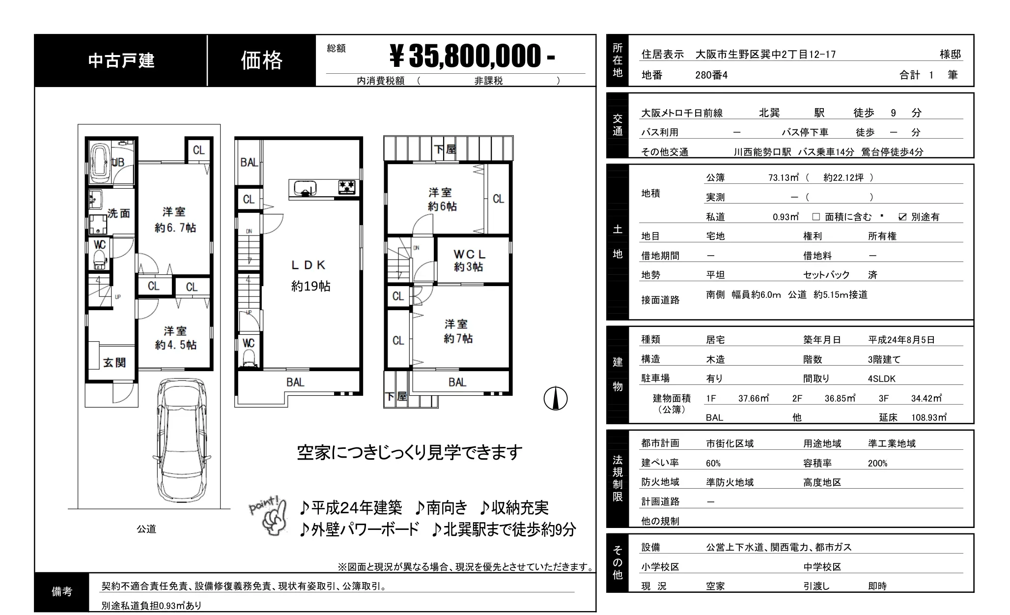 大阪府大阪市生野区巽中２丁目 0