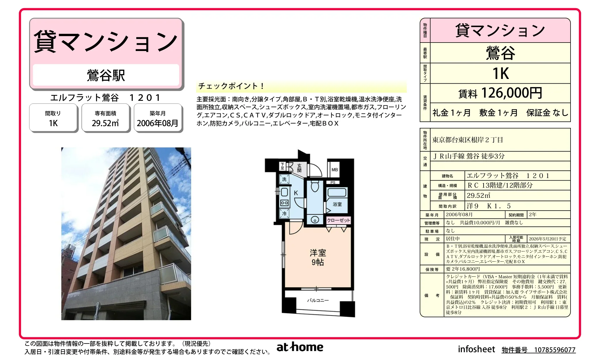 エルフラット鶯谷 0