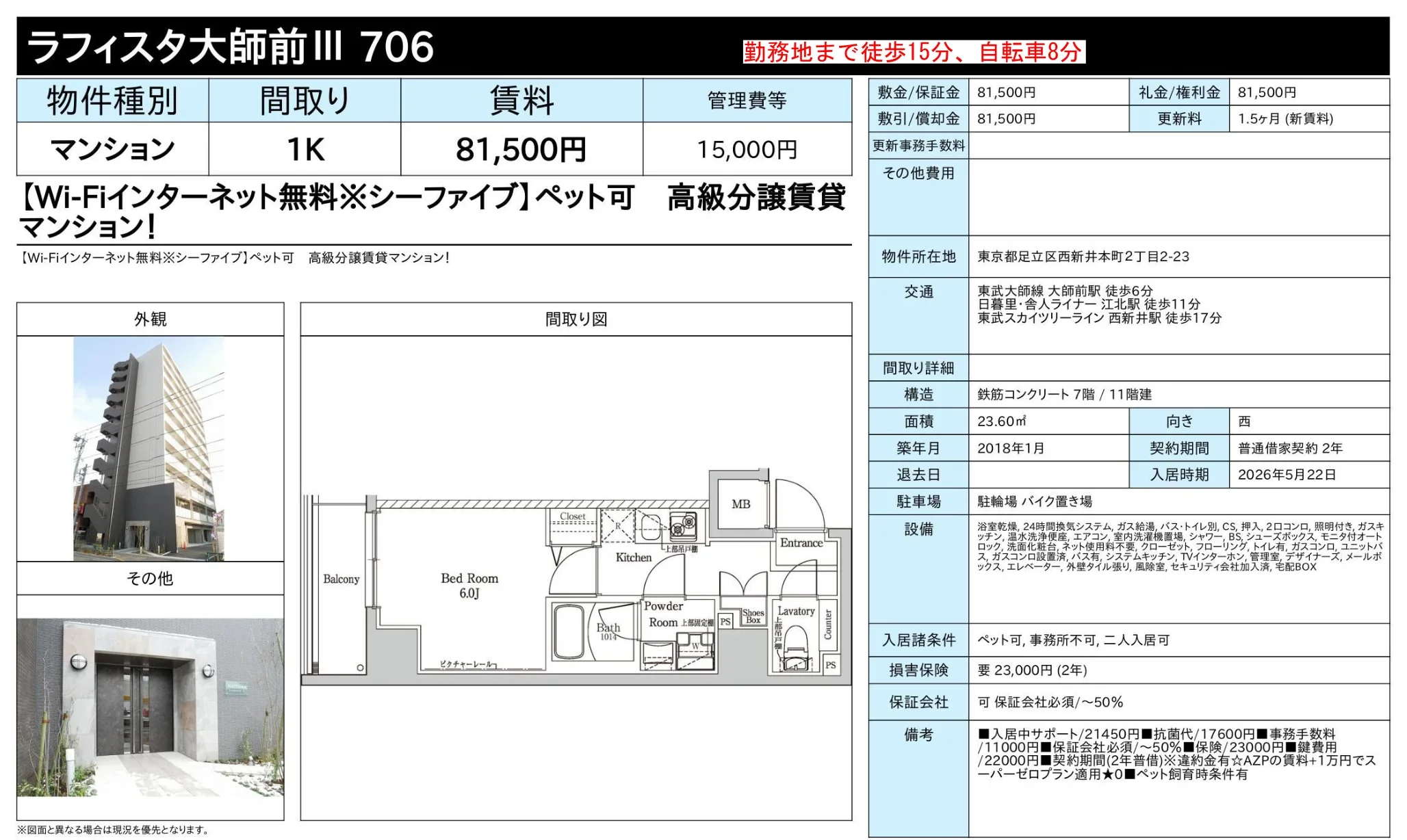 ラフィスタ大師前 III 706 706 0