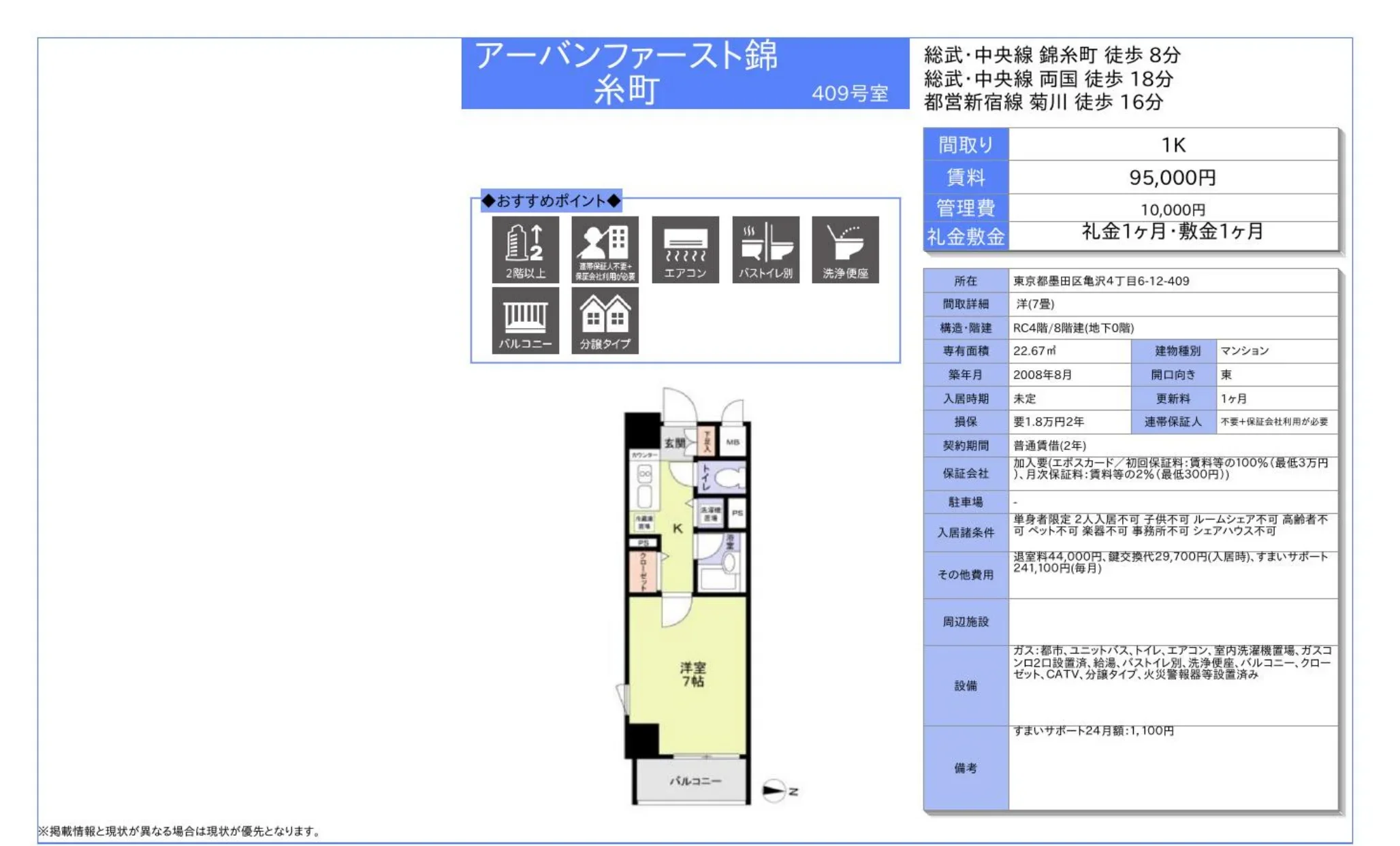 アーバンファースト錦 409号 0