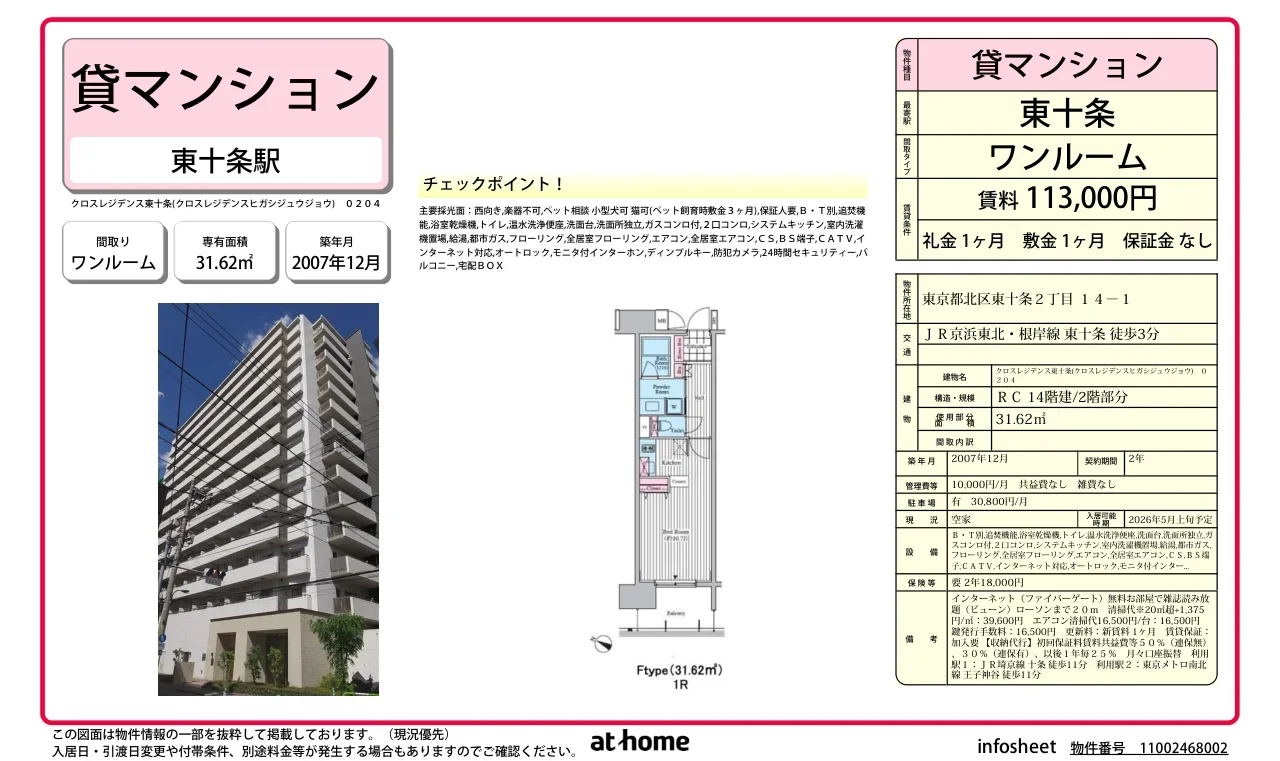 クロスレジデンス東十条 0