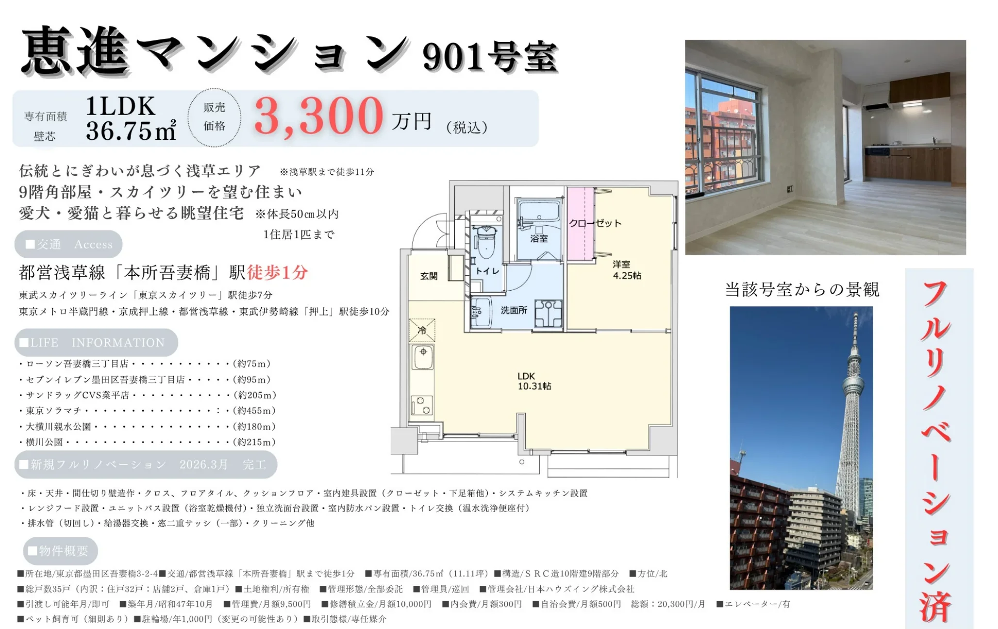 恵進マンション 901号室 901号 0