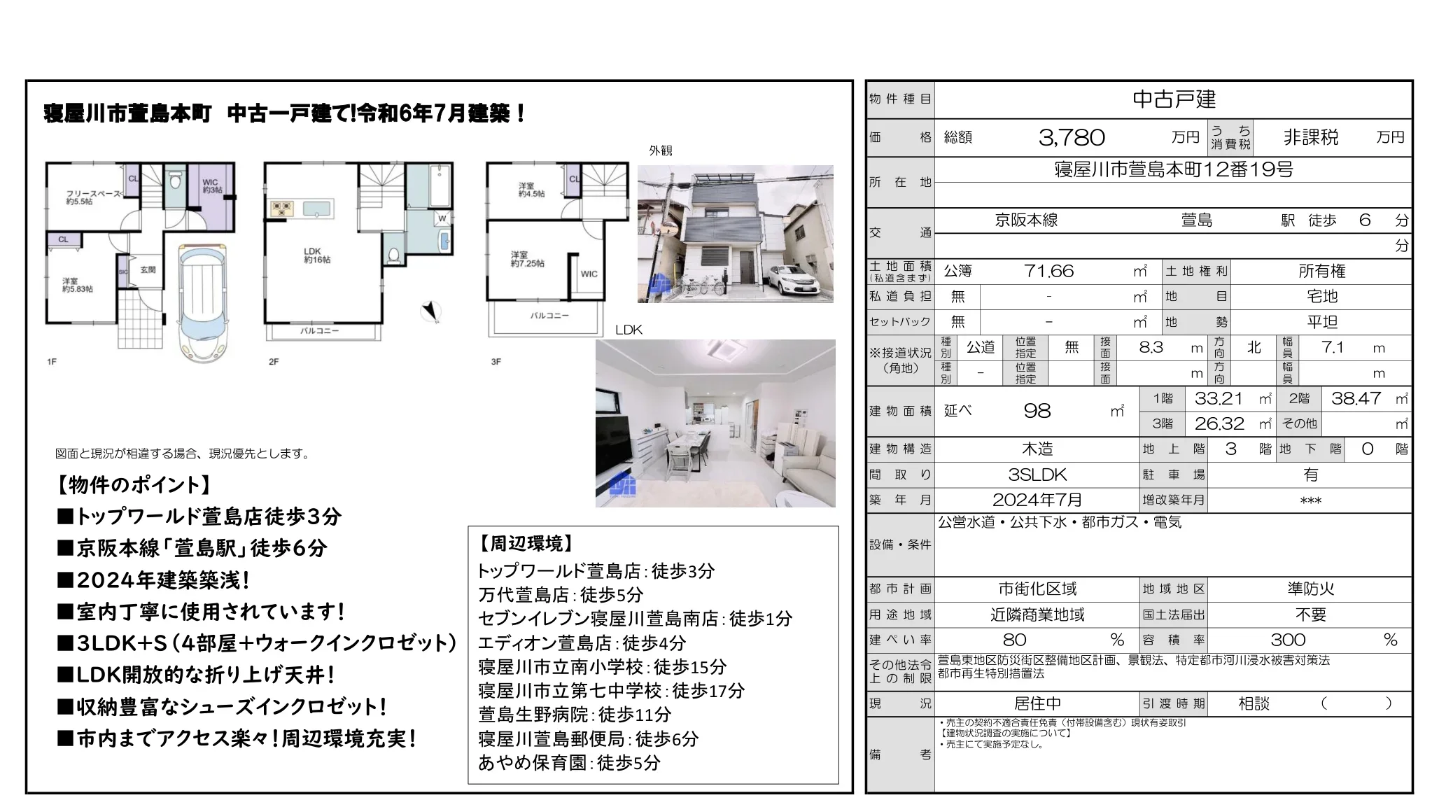 大阪府寝屋川市萱島本町 7