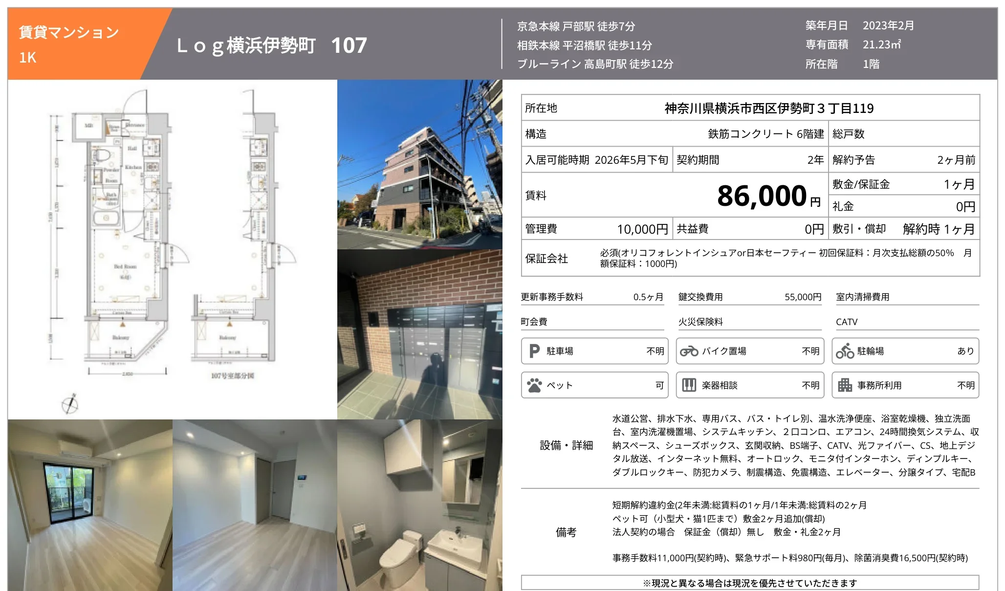 Log 横浜伊勢町 107 107 0