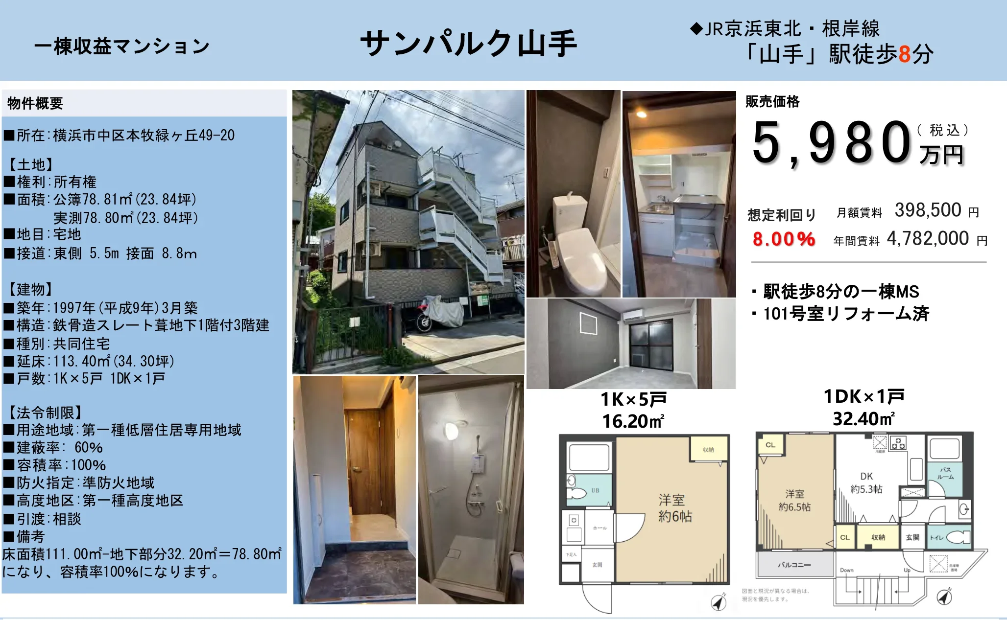 サンパルク山手 101号 0