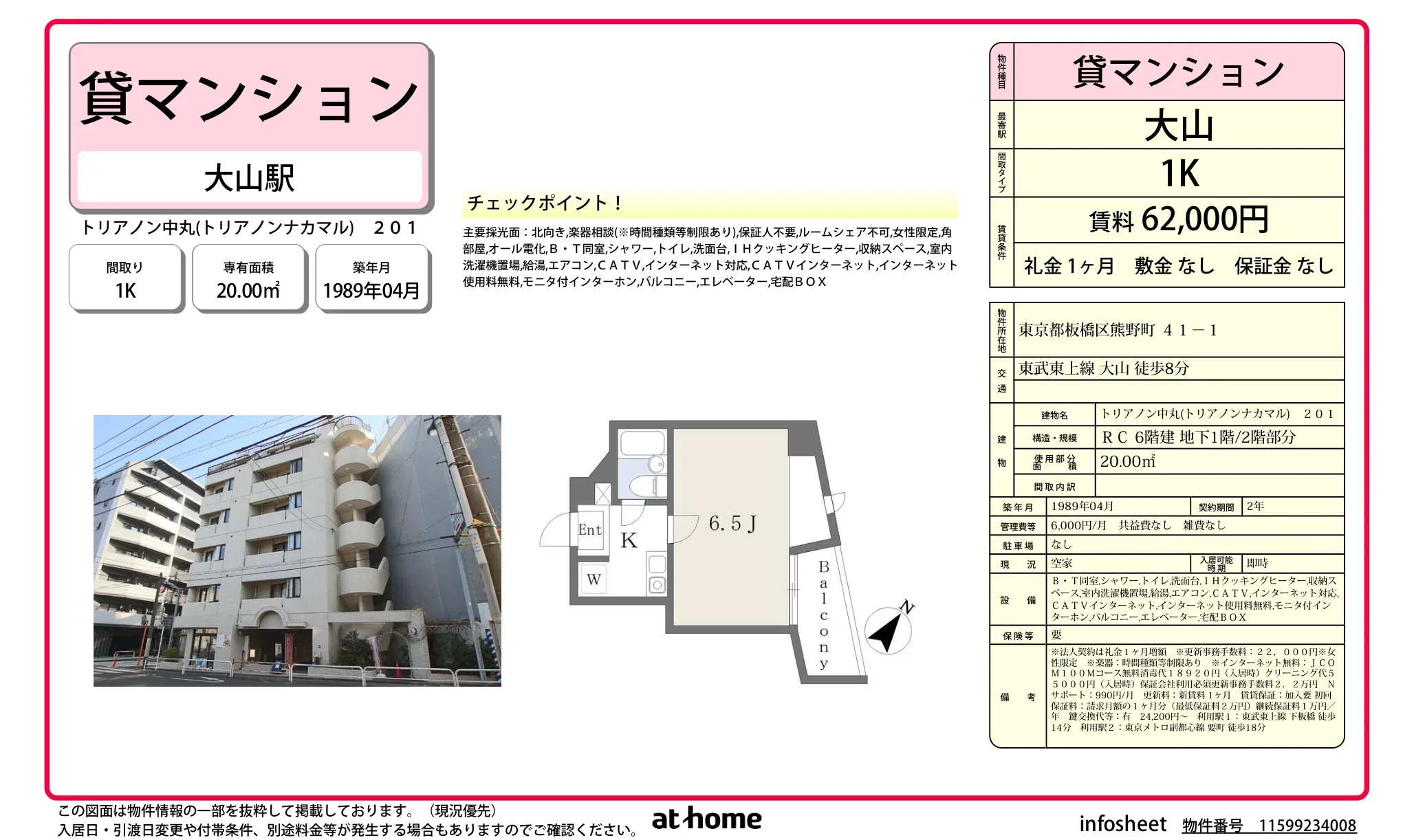 トリアノン中丸 201号 0