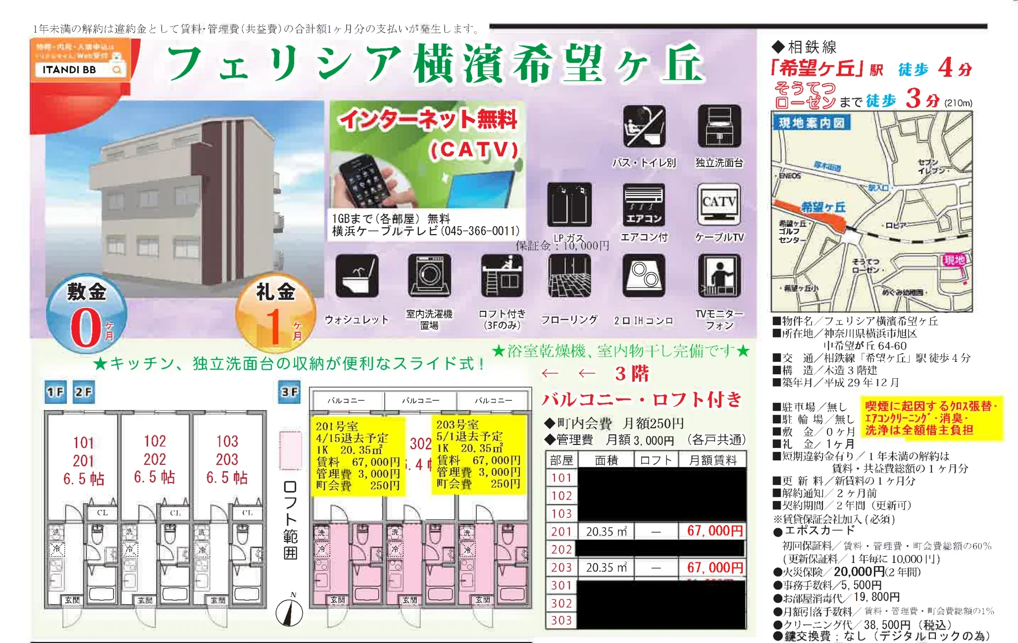 フェリシア横濱希望ヶ丘 101 0