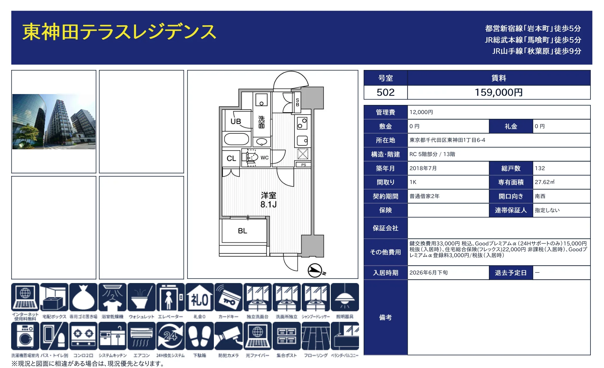 Modern Studio Condo Near Station in Higashikanda 3