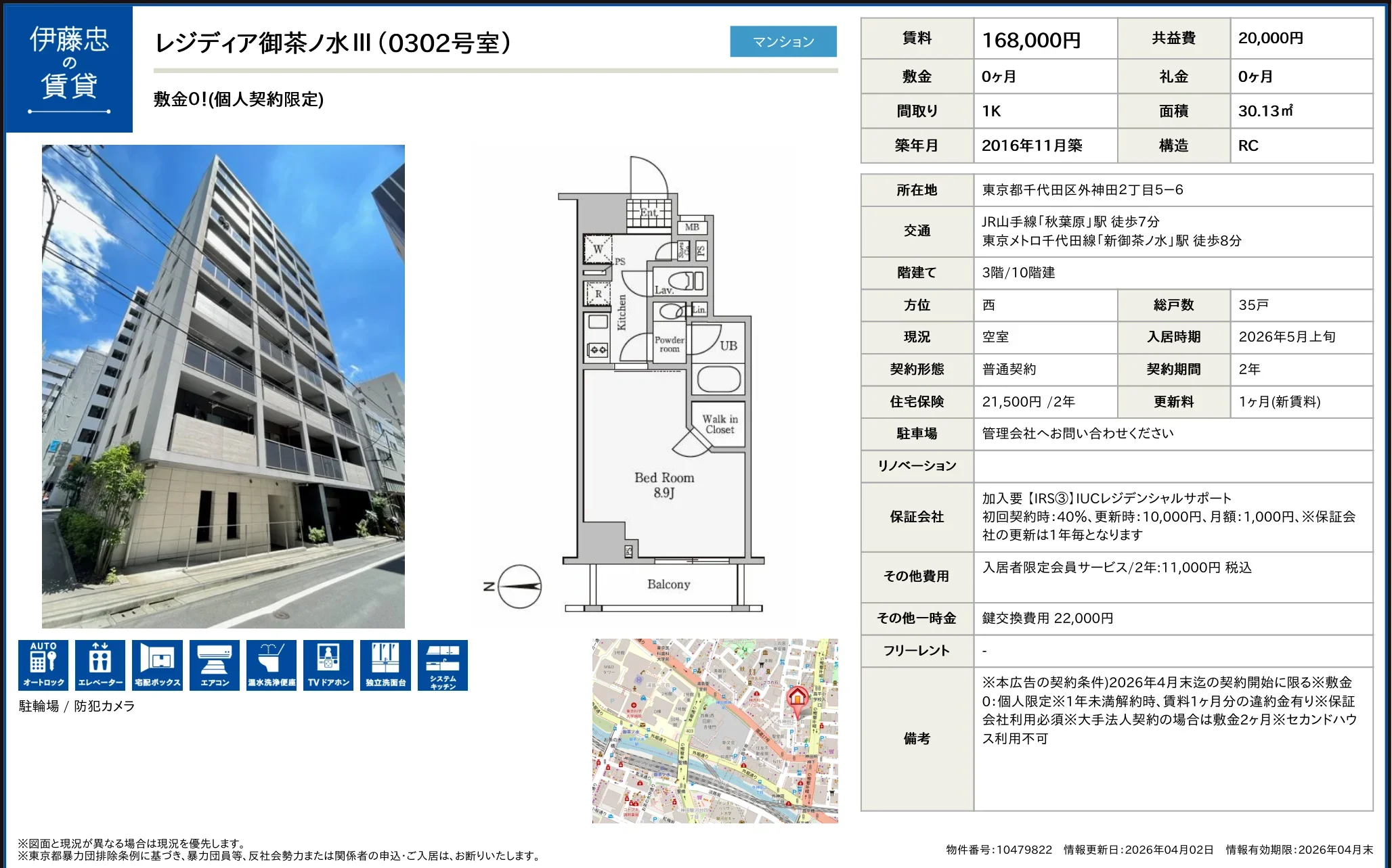 Modern Studio Condo Near Station in Sotokanda 7