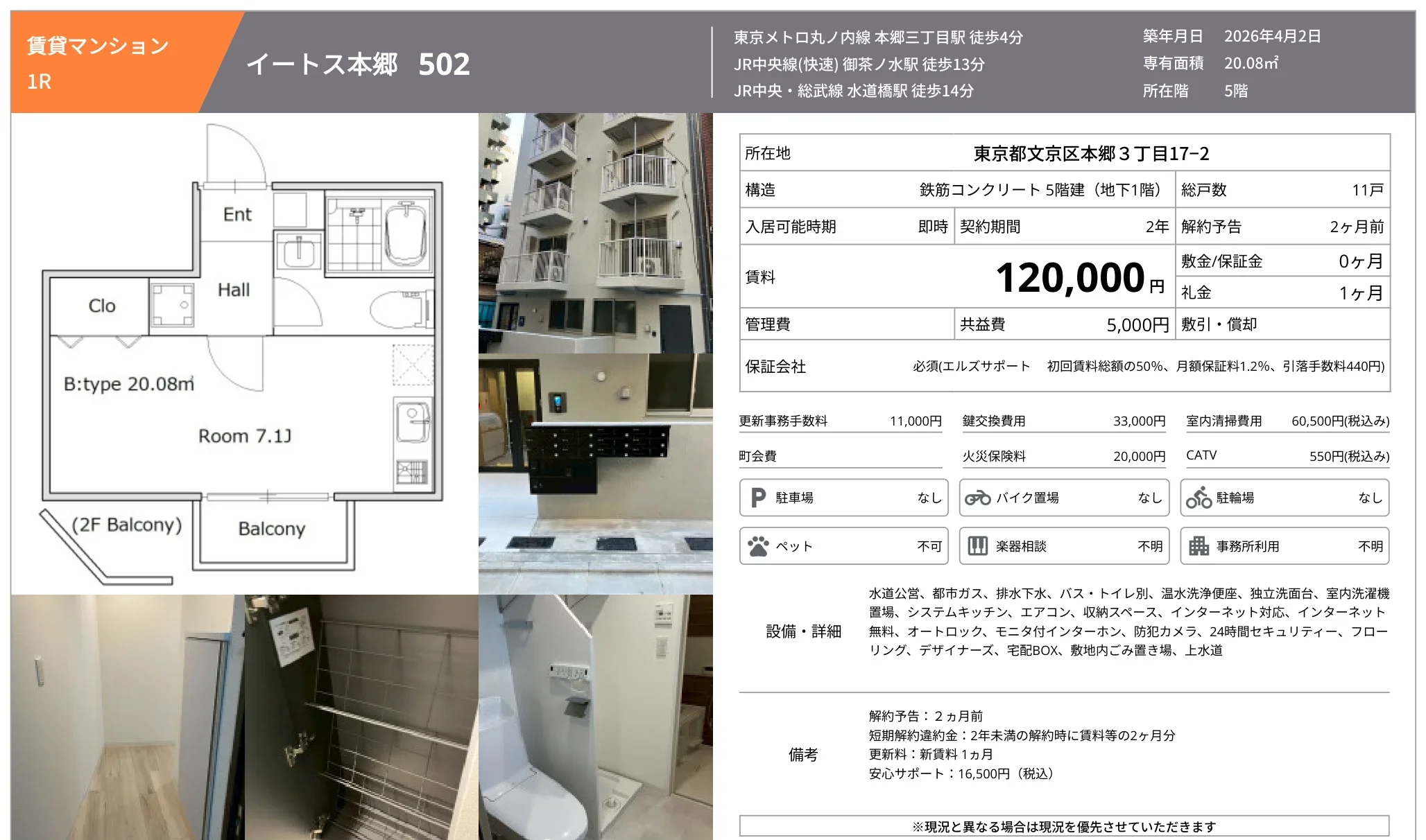 イートス本郷 502 502 0