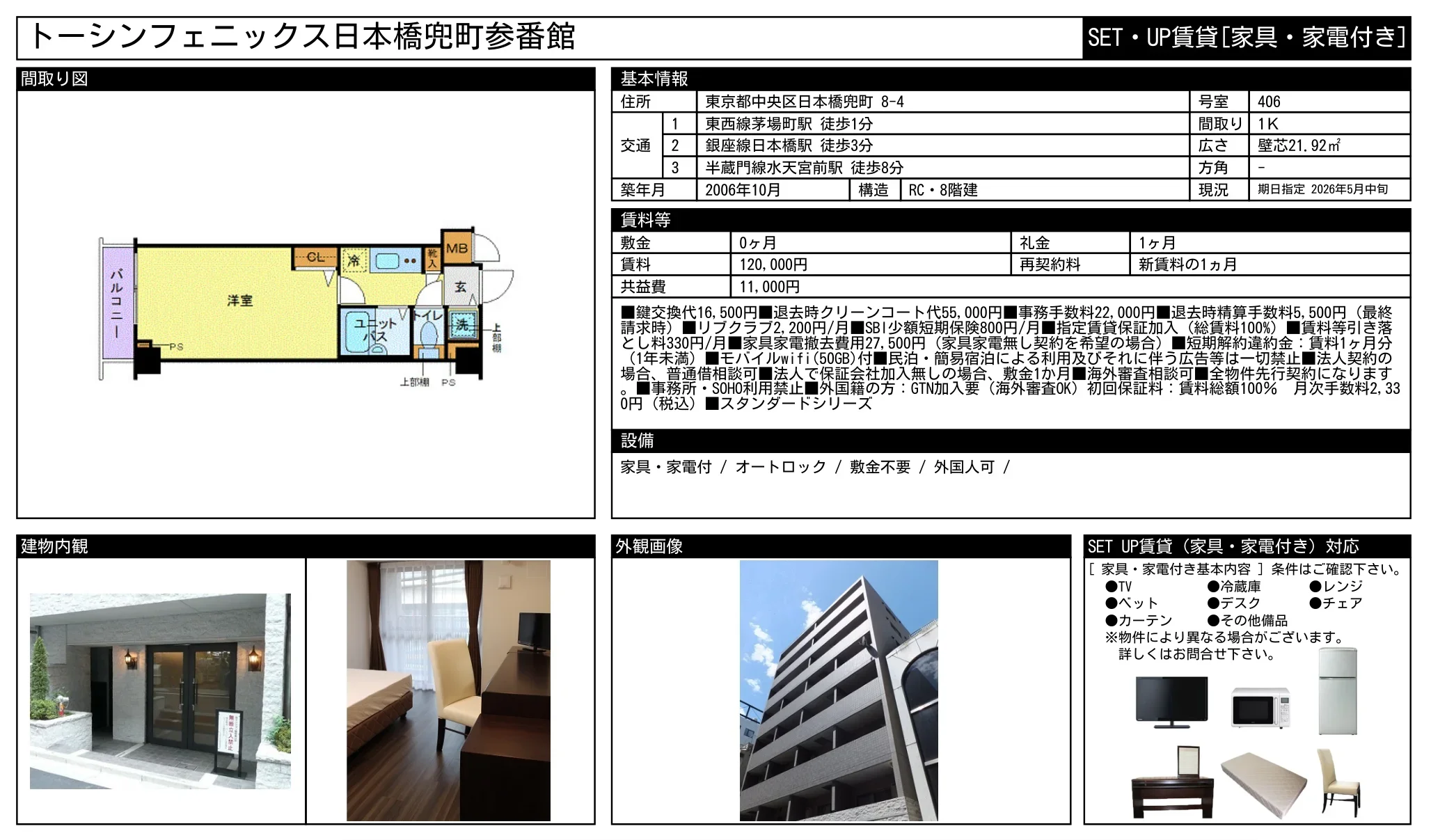トーシンフェニックス日本橋兜町参番館 406 0