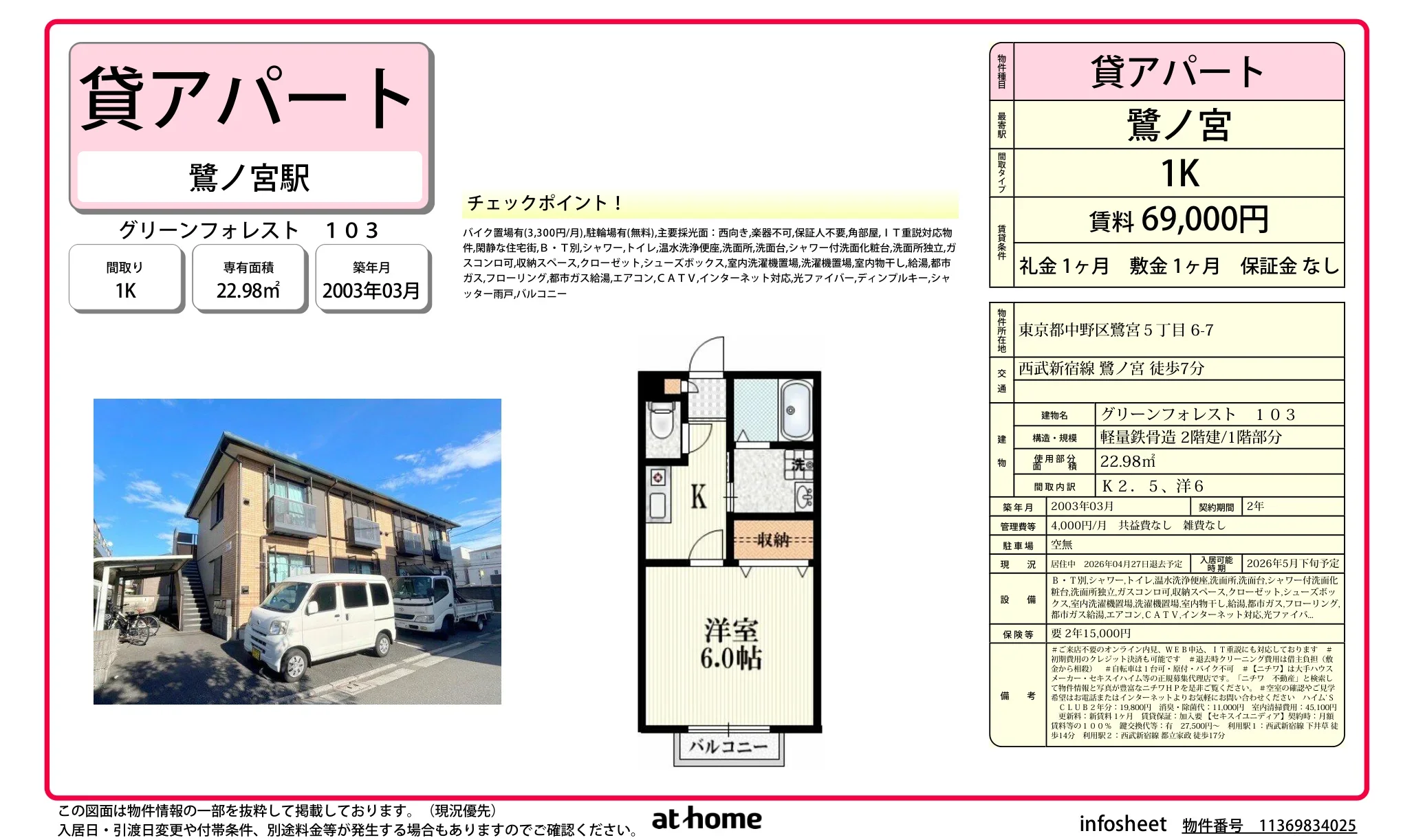 グリーンフォレスト 103号 0