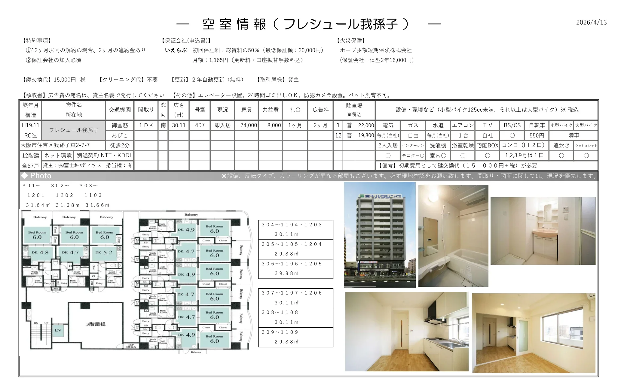 フレシュール我孫子 407号 0