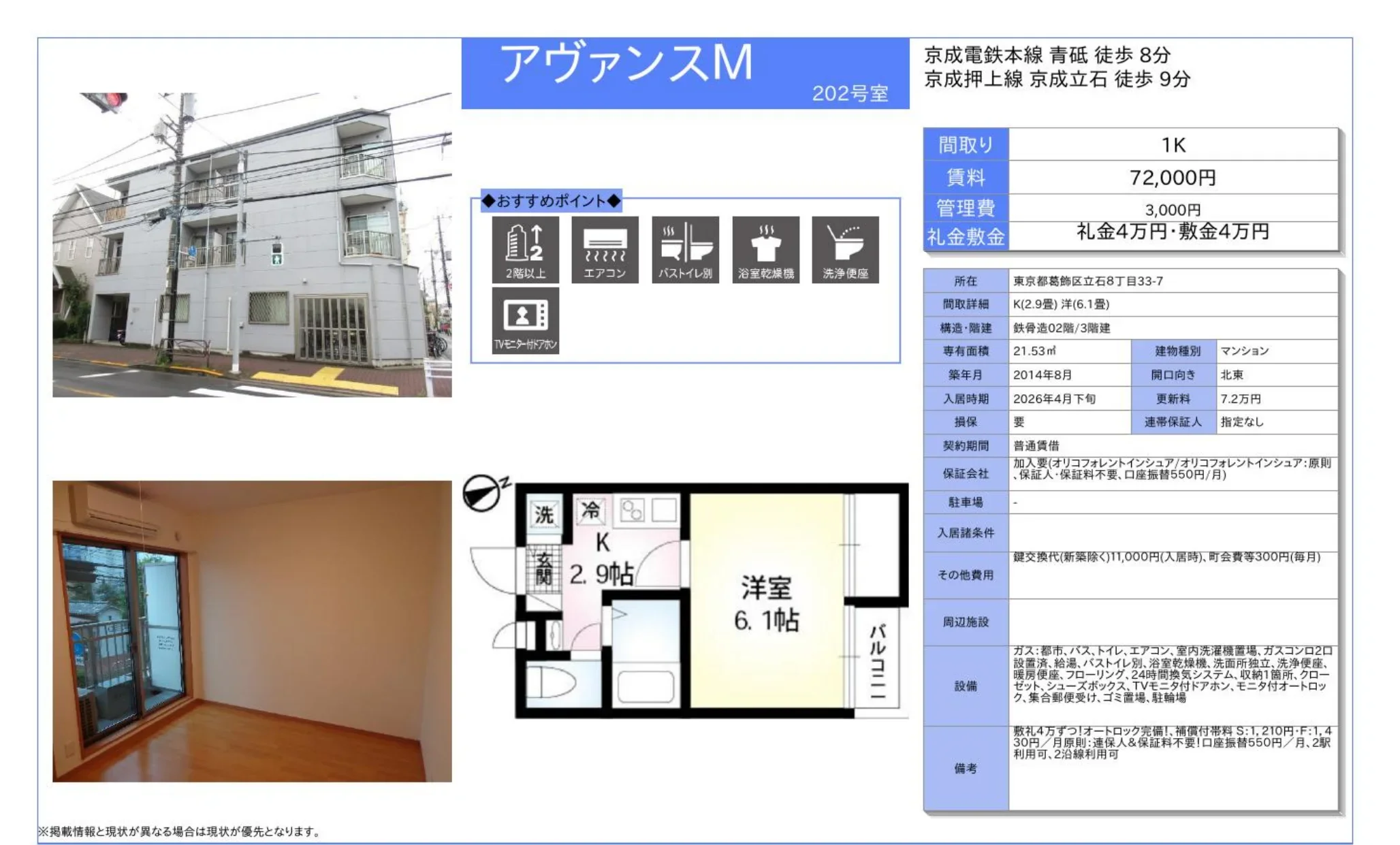 アヴァンスM 202号 0