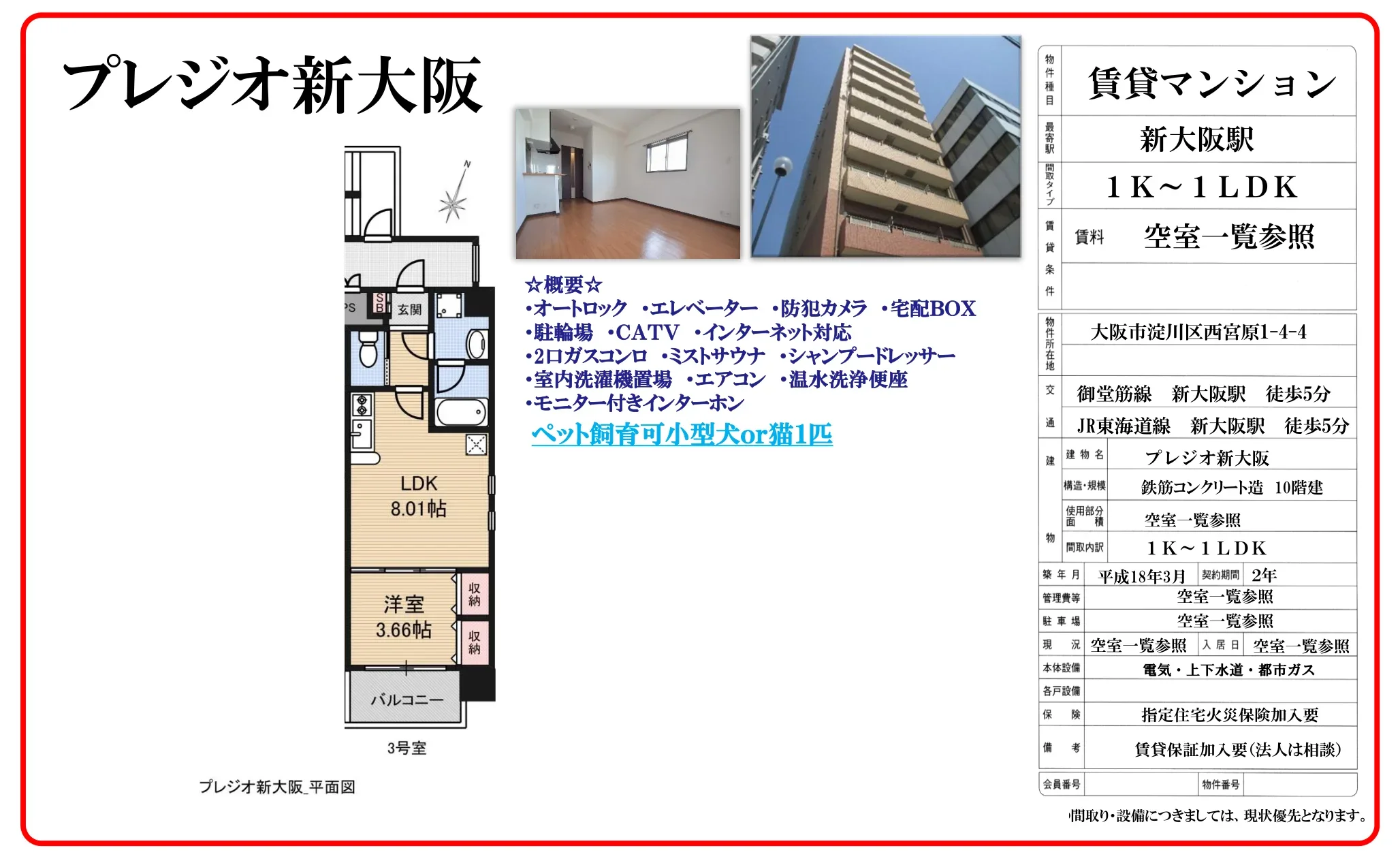 プレジオ新大阪 0