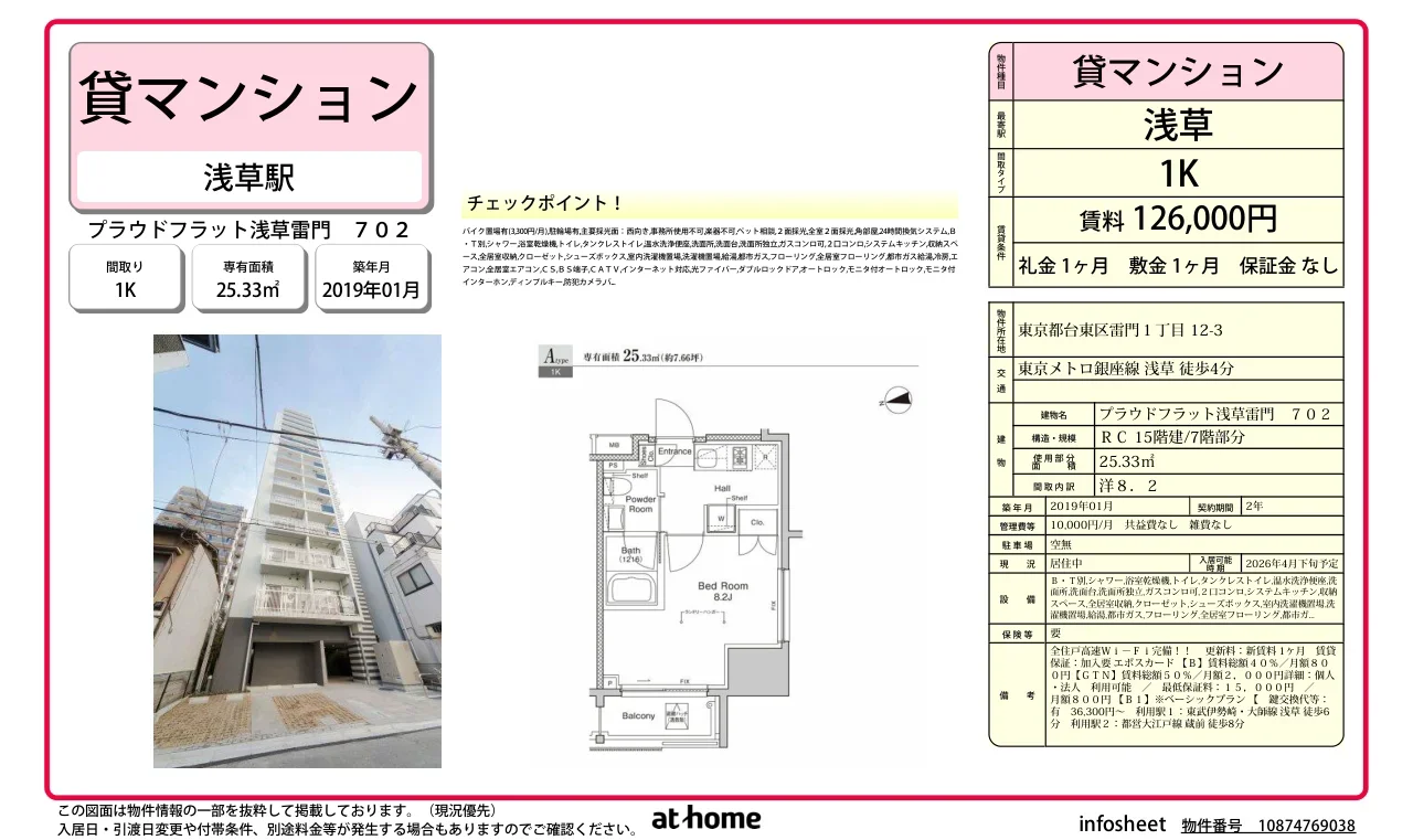 プラウドフラット浅草雷門 0