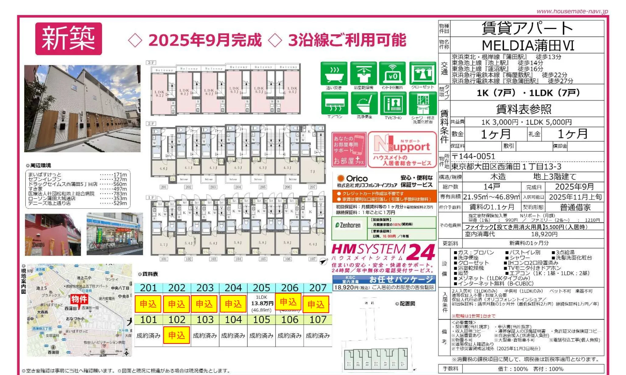 MELDIA蒲田VI 1K 0