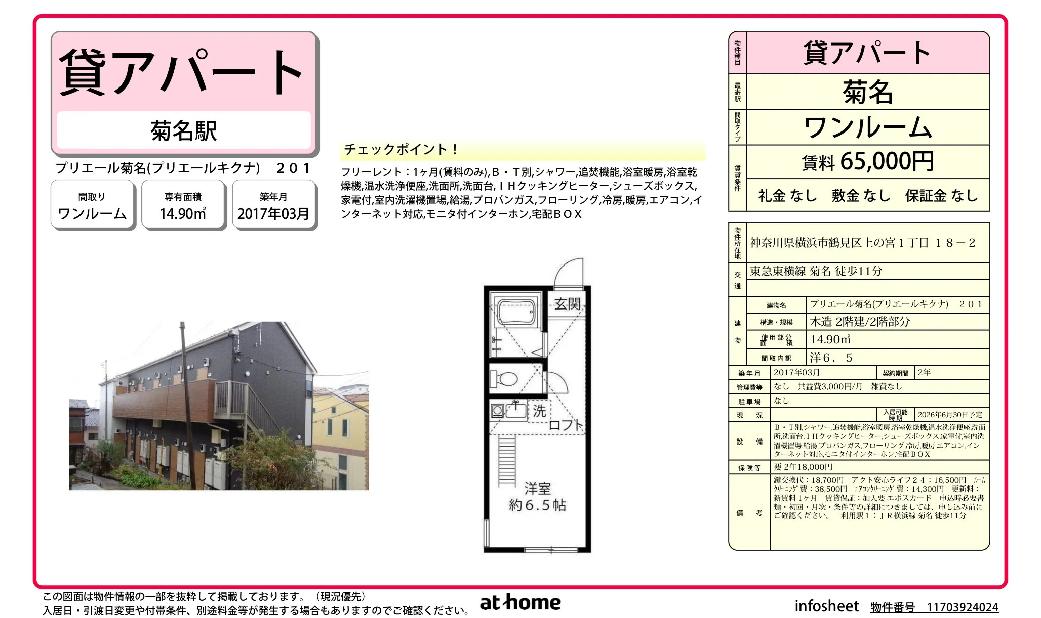 プリエール菊名 201号 0