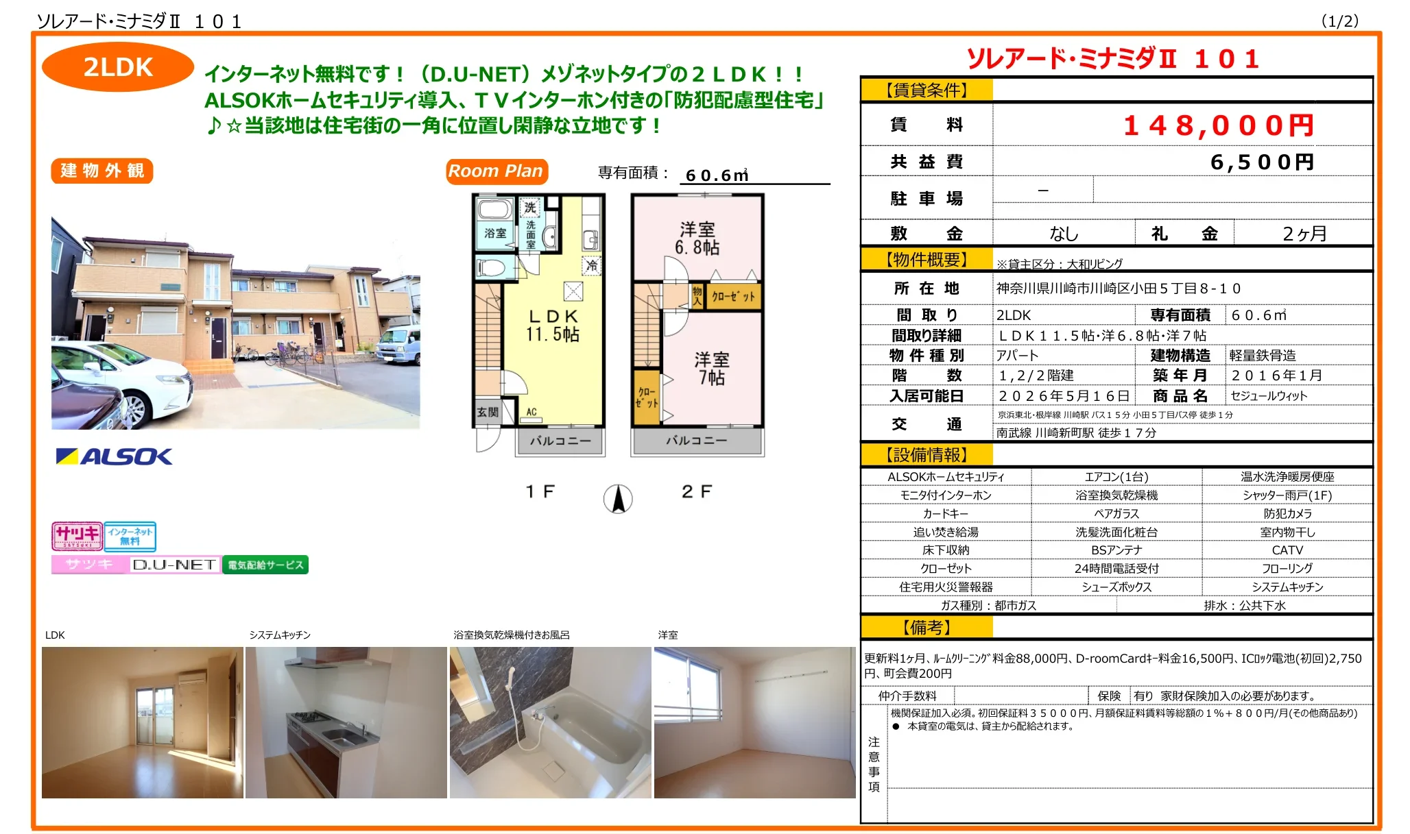 ソレアード・ミナミダⅡ 101 101号 0