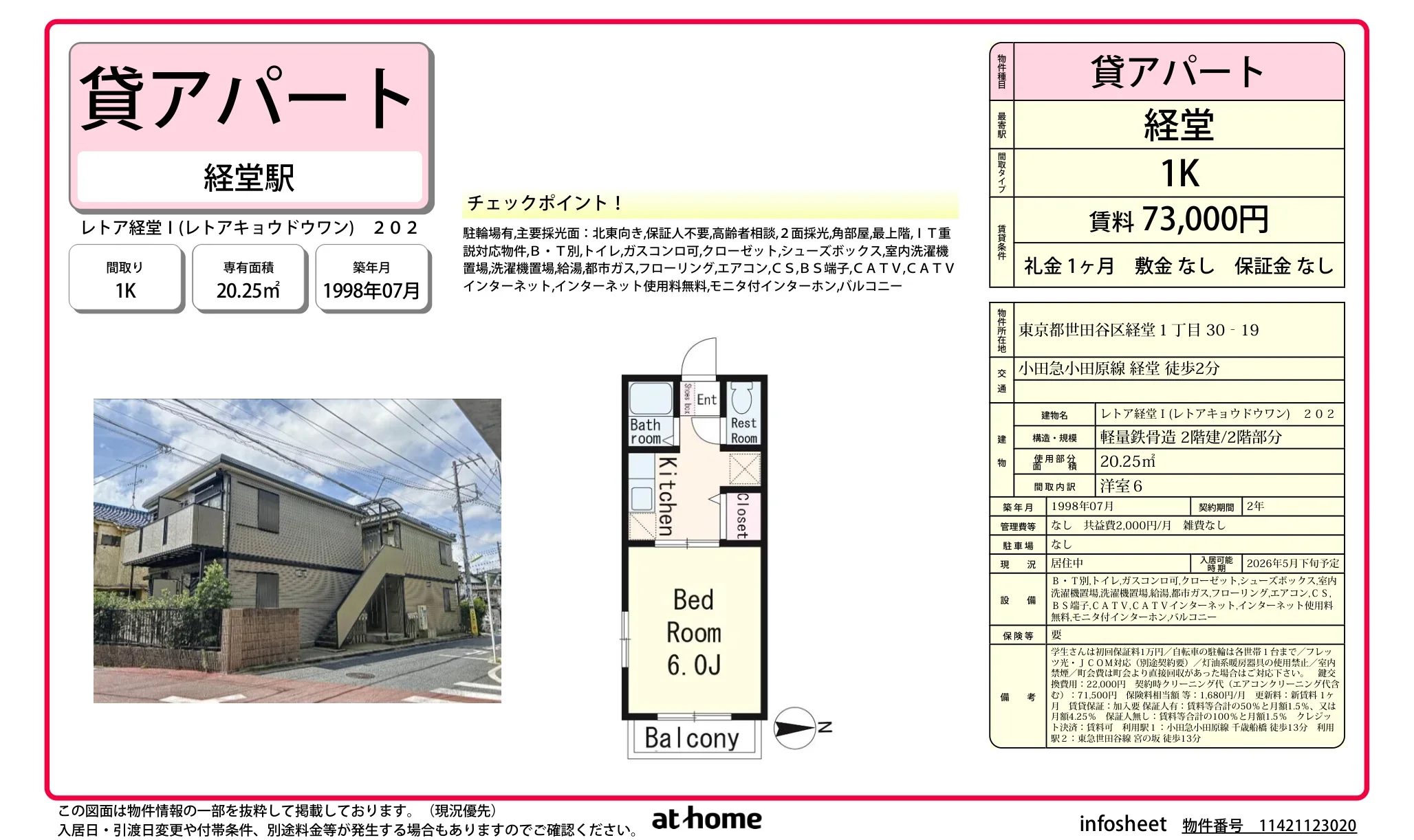 レトア経堂Ⅰ 0
