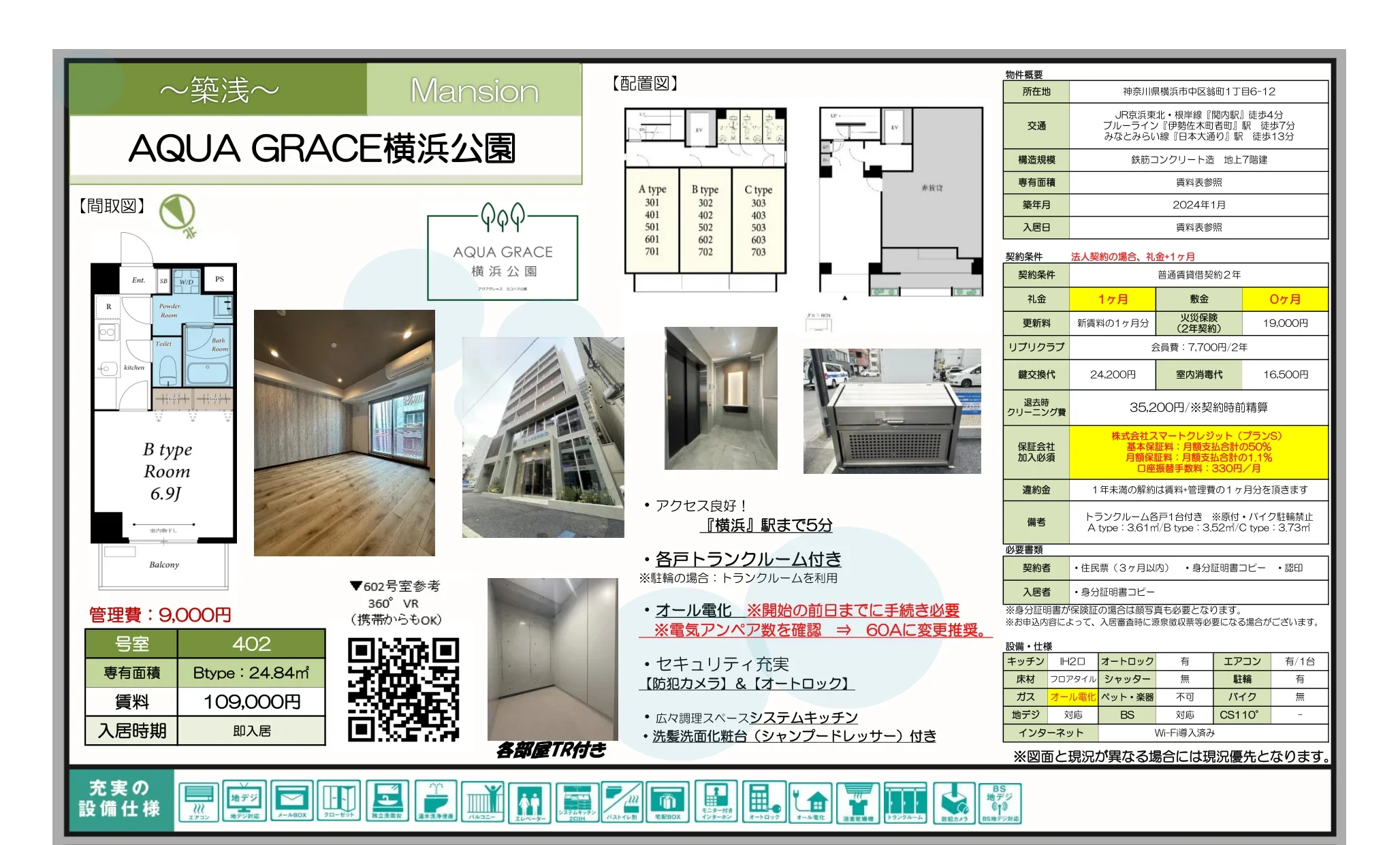 AQUA GRACE横浜公園 402号 0
