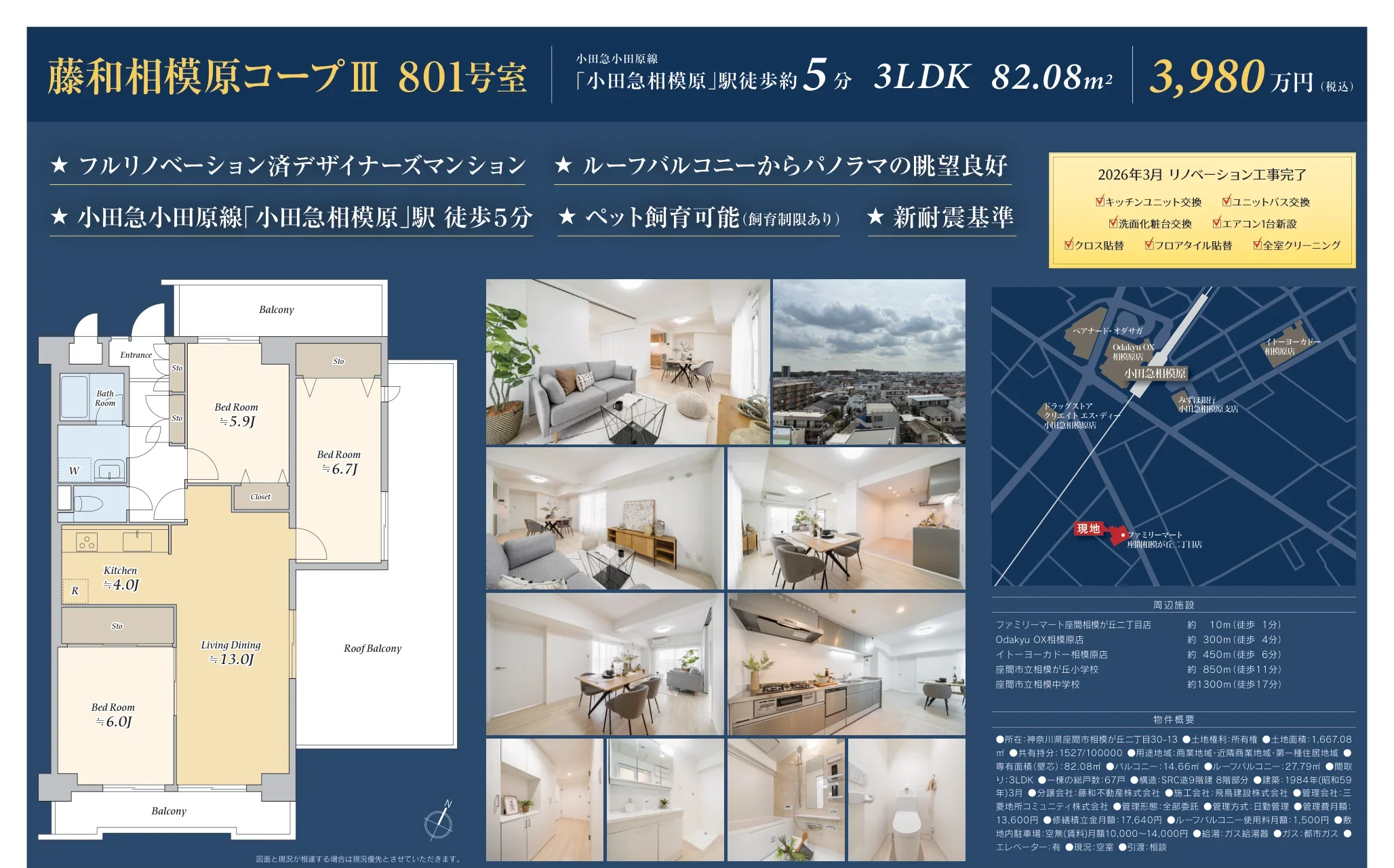 和相模原コープⅢ 801号 0