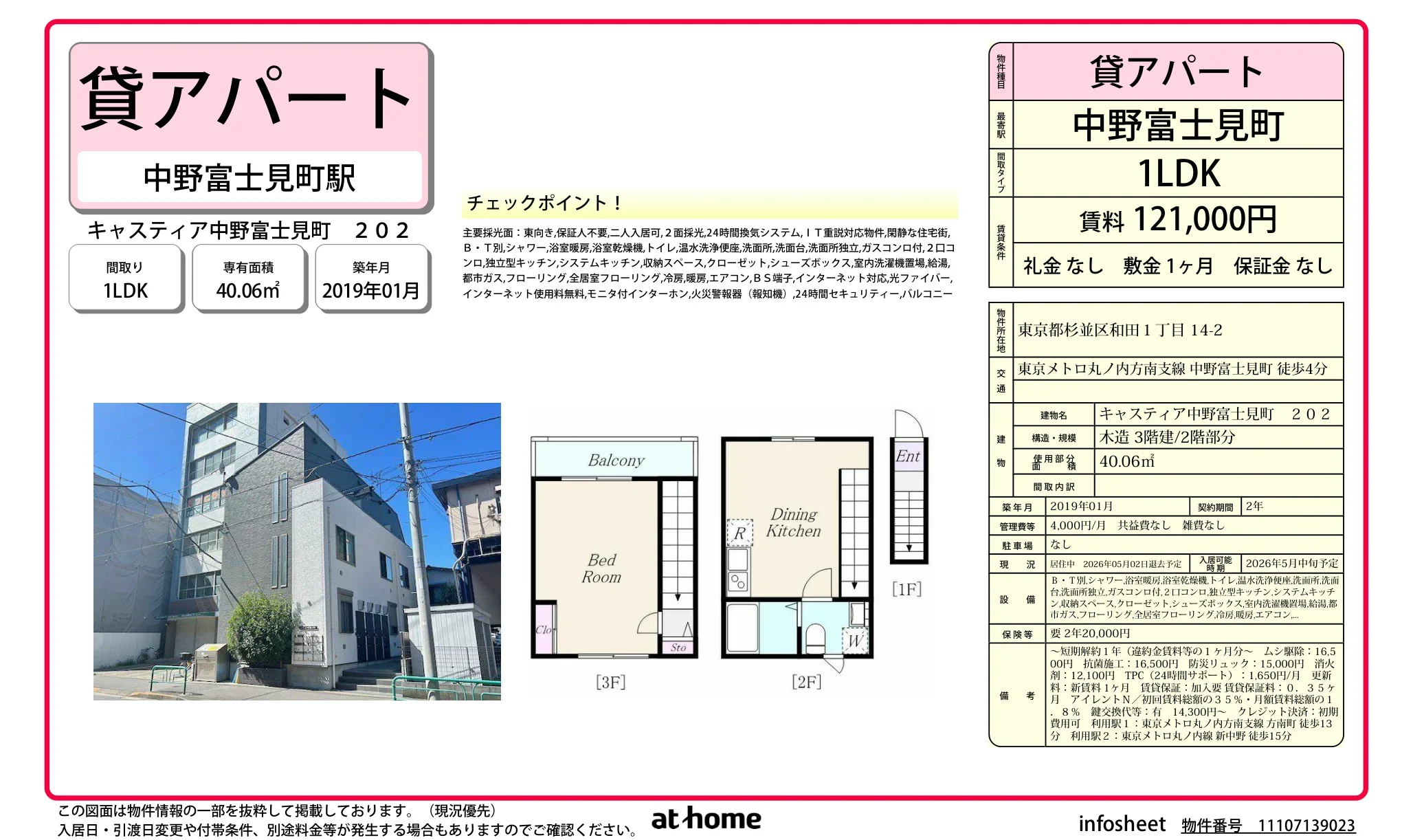 キャスティア中野富士見町 202 202号 0
