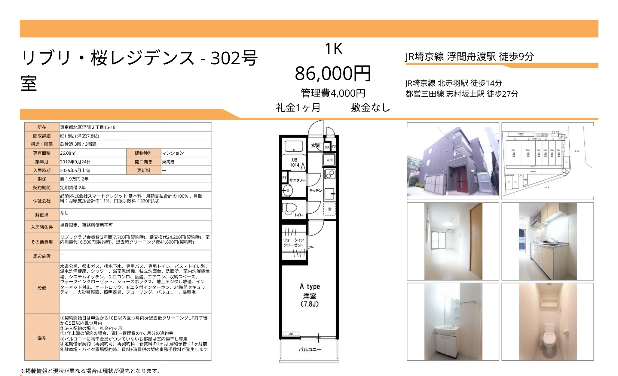 リブリ 桜レジデンス 302号 0