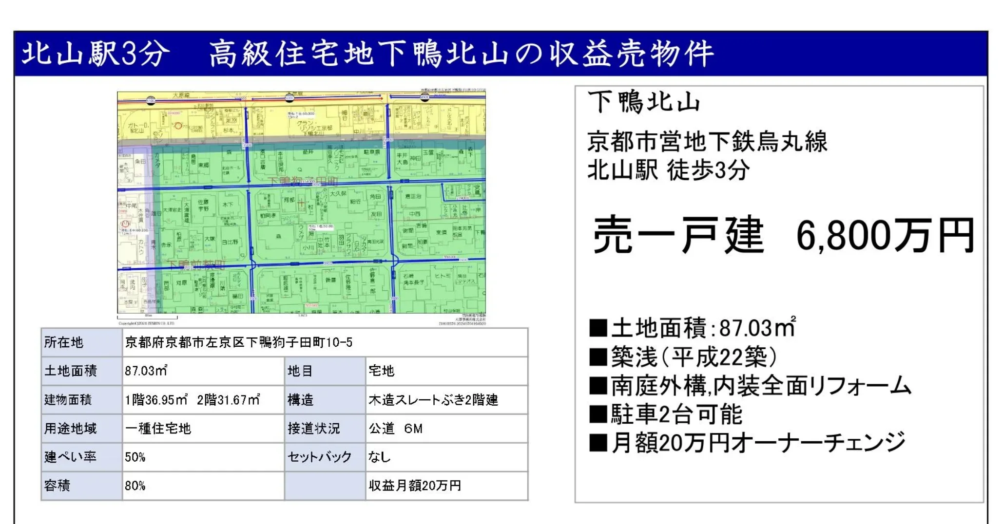 下鴨狗子田町10-5 0
