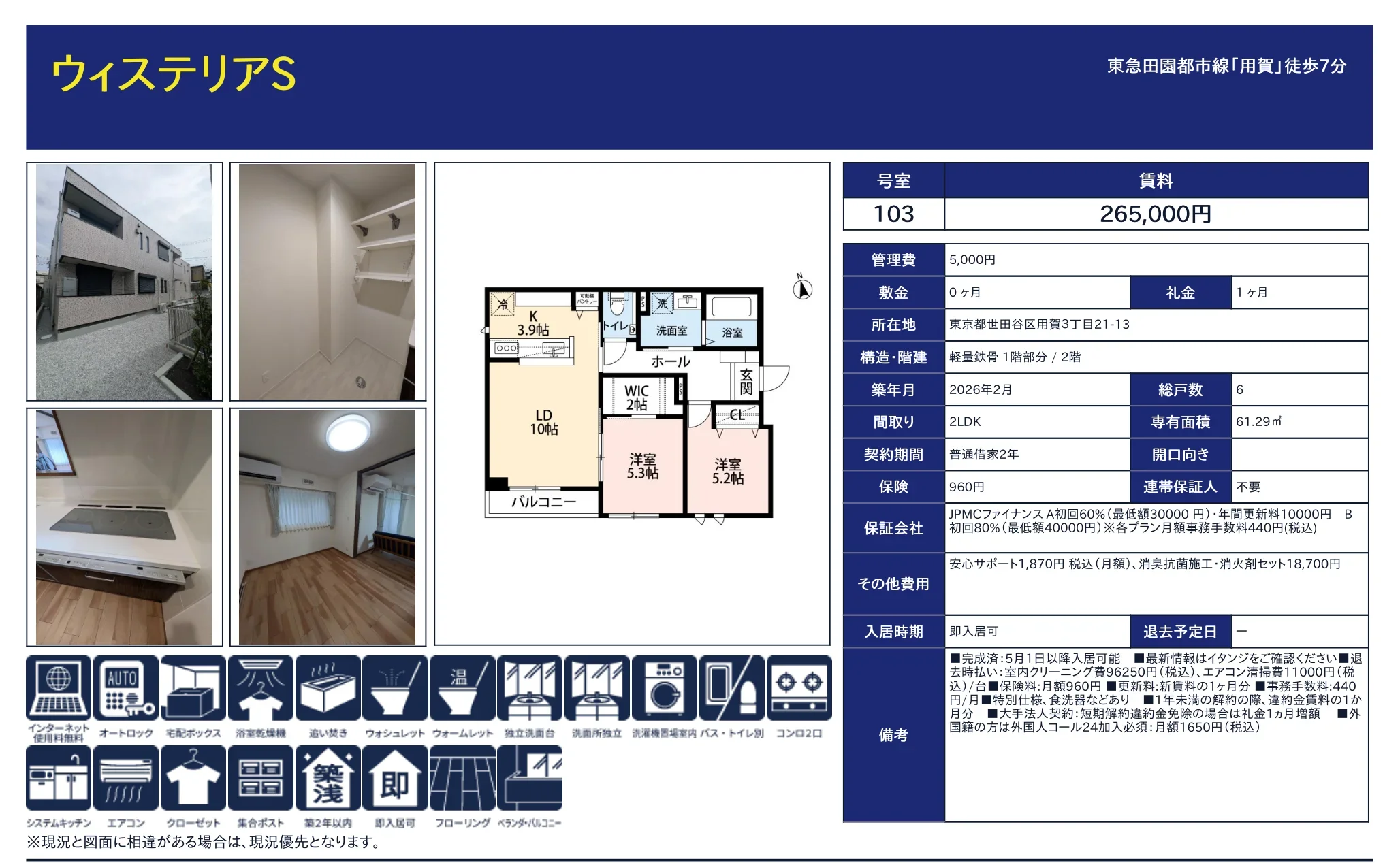 ウィステリアS 103号 0