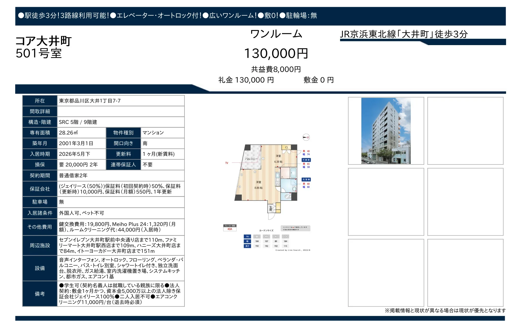 コア大井町 501号 0