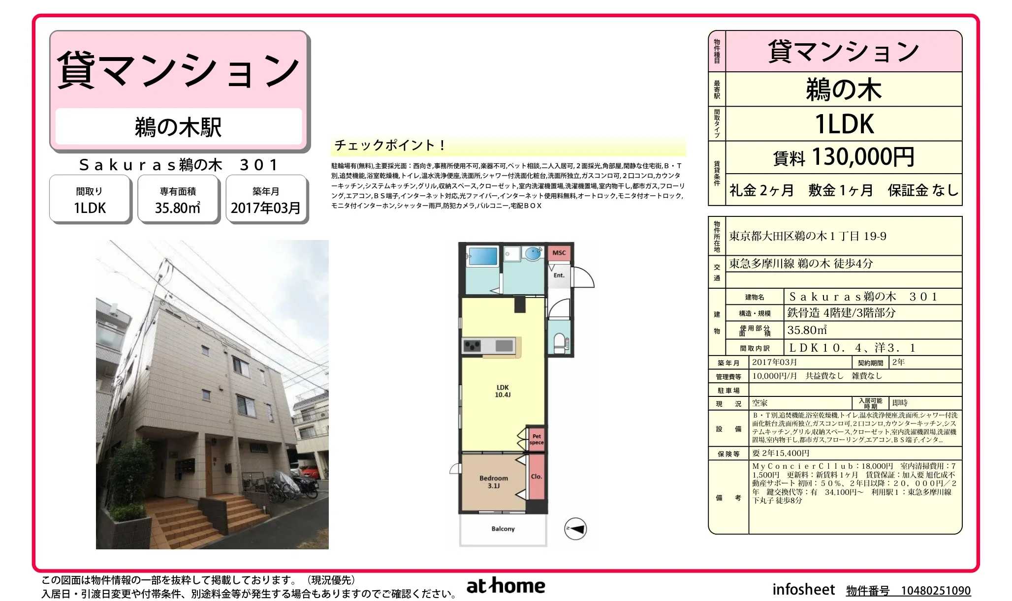 Sakuras鵜の木 301 301号 0