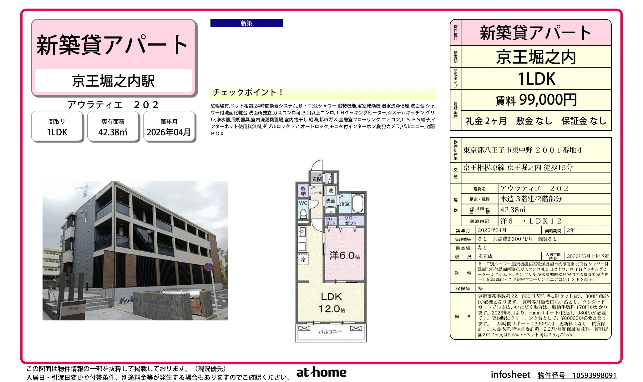 Brand New 1LDK Condo in Higashinakano 0