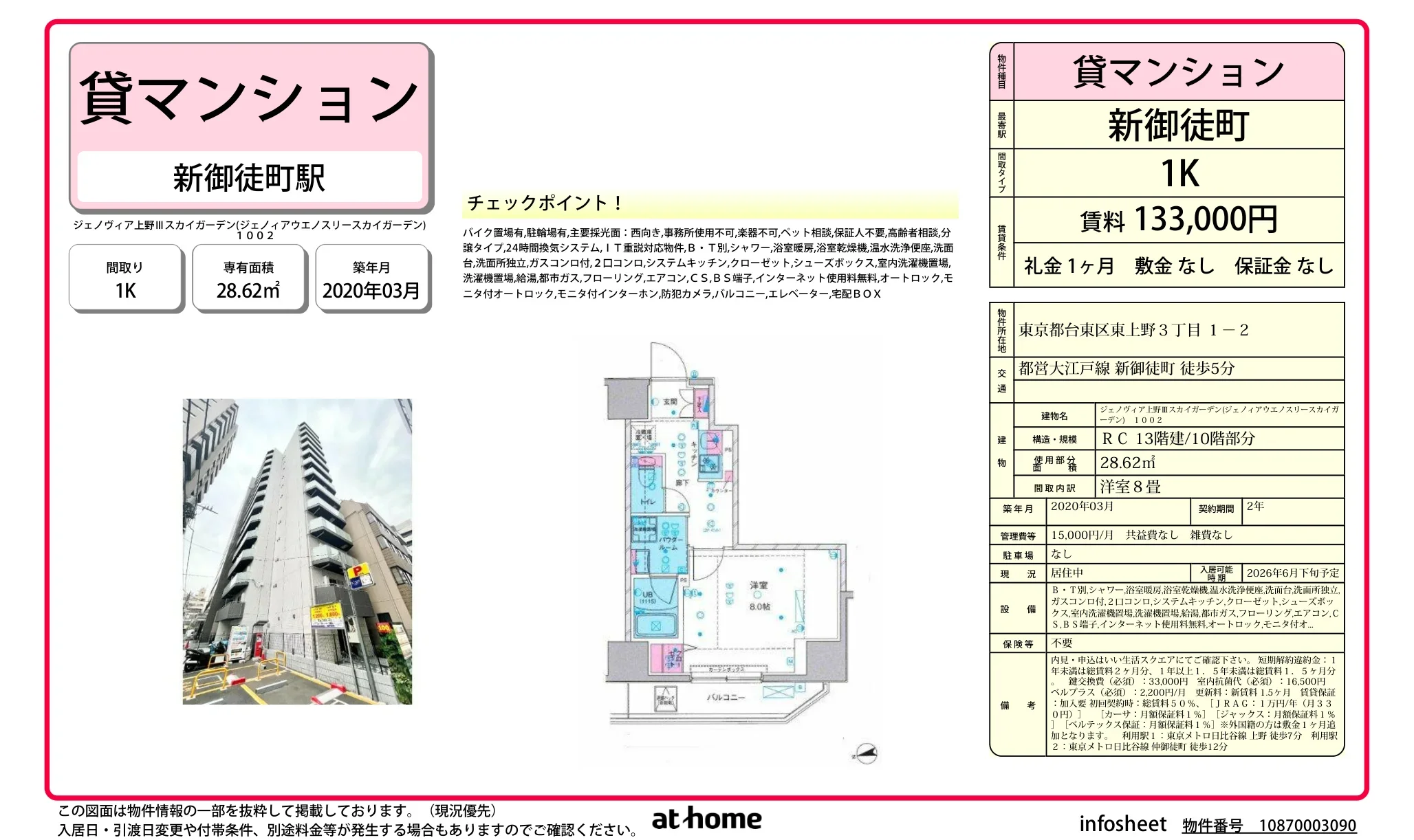 ジェノヴィア上野Ⅲスカイガーデン 0