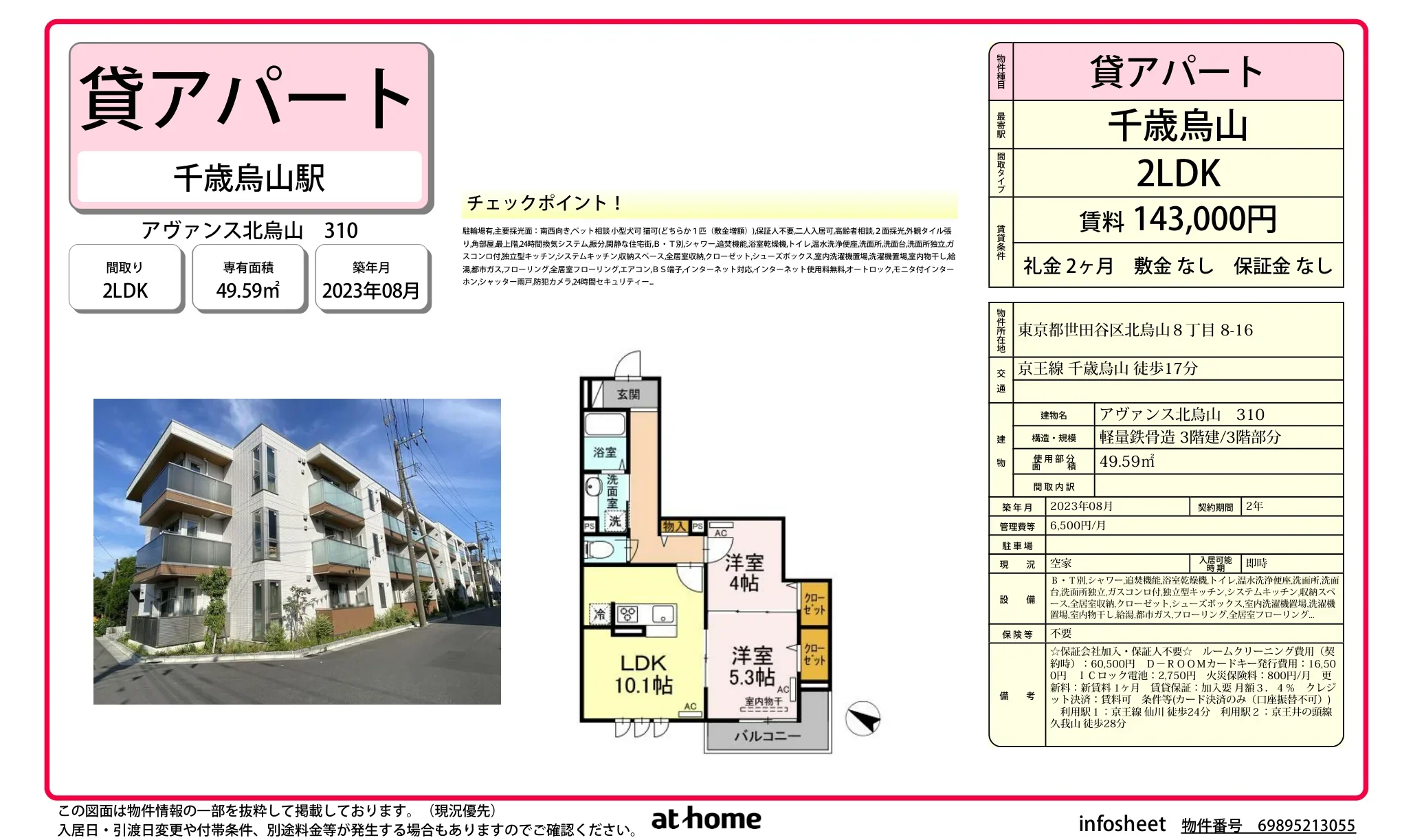 アヴァンス北烏山 310号 0