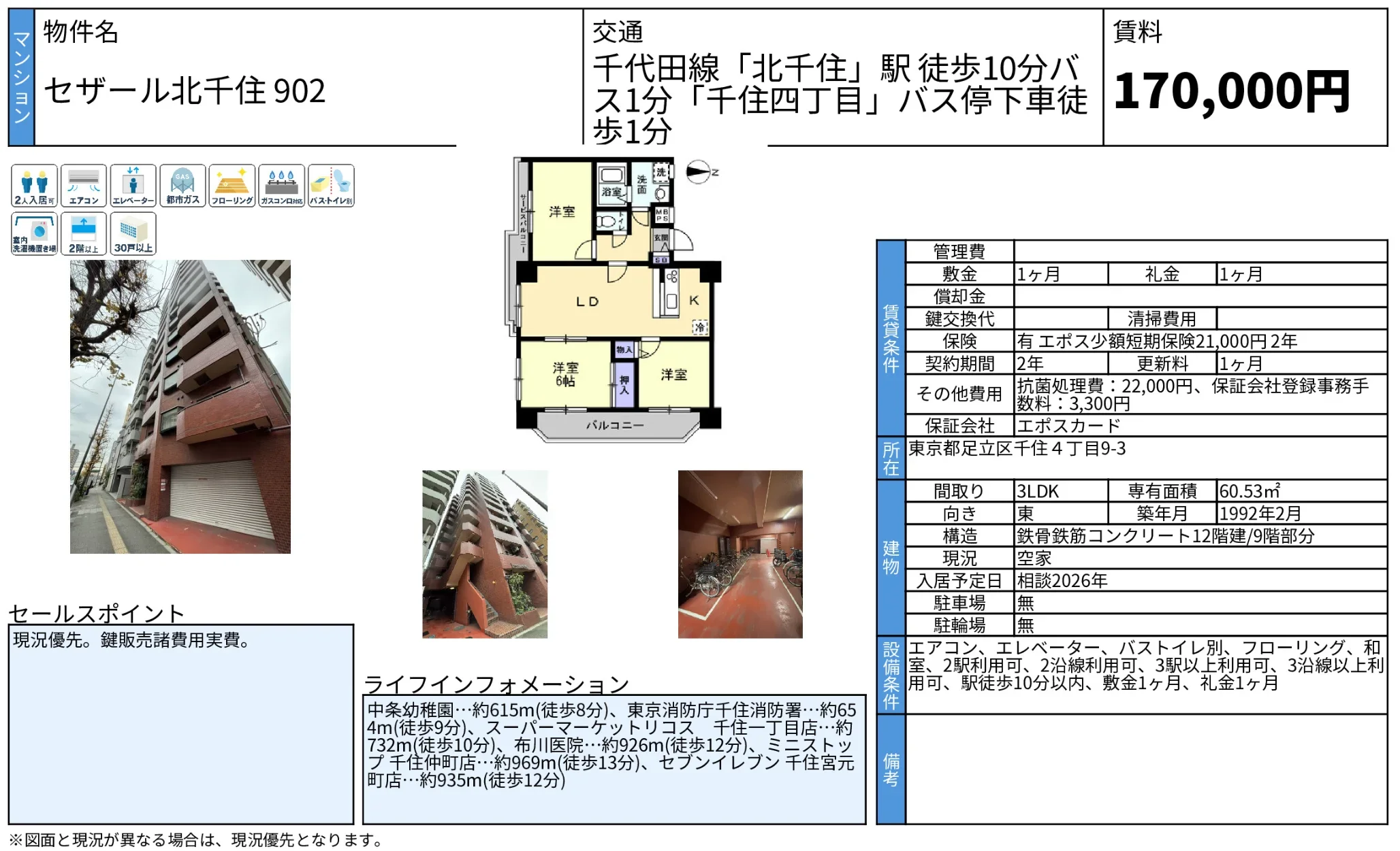 セザール北千住 902 902号 0
