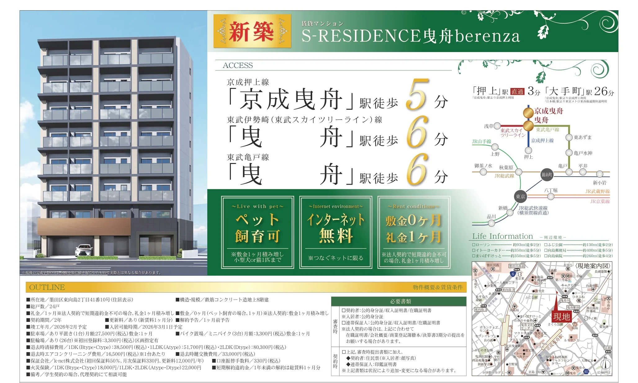 S-RESIDENCE 曳舟 berenza 801号 0
