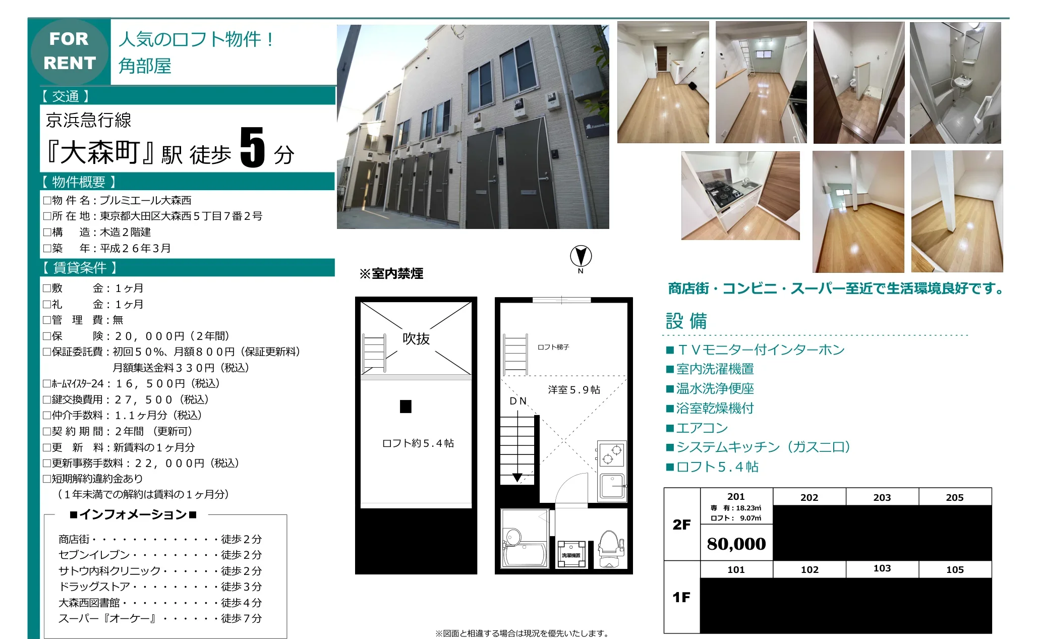 プルミエール大森西 203 0