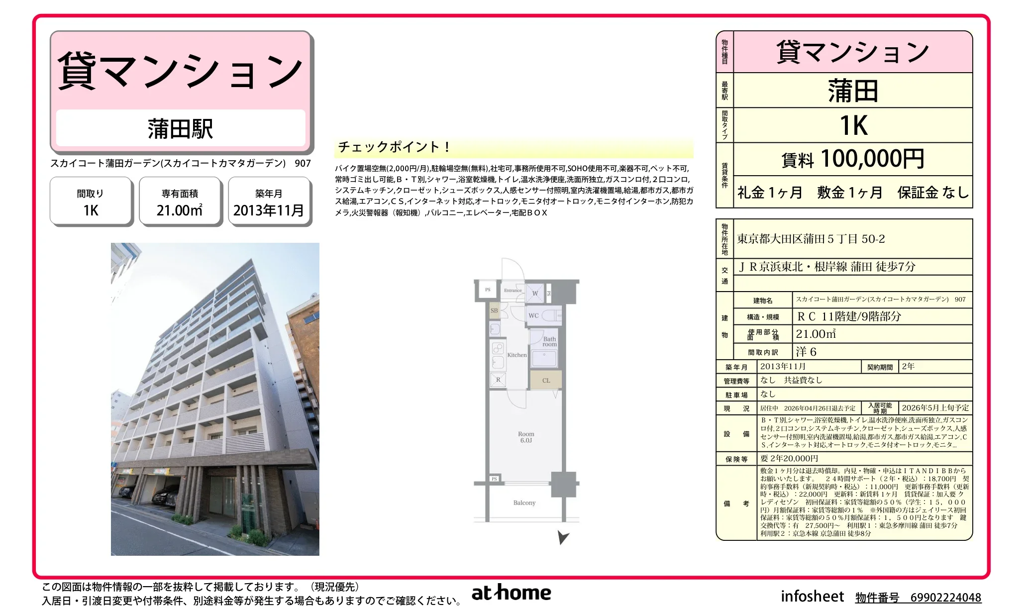 スカイコート蒲田ガーデン 0