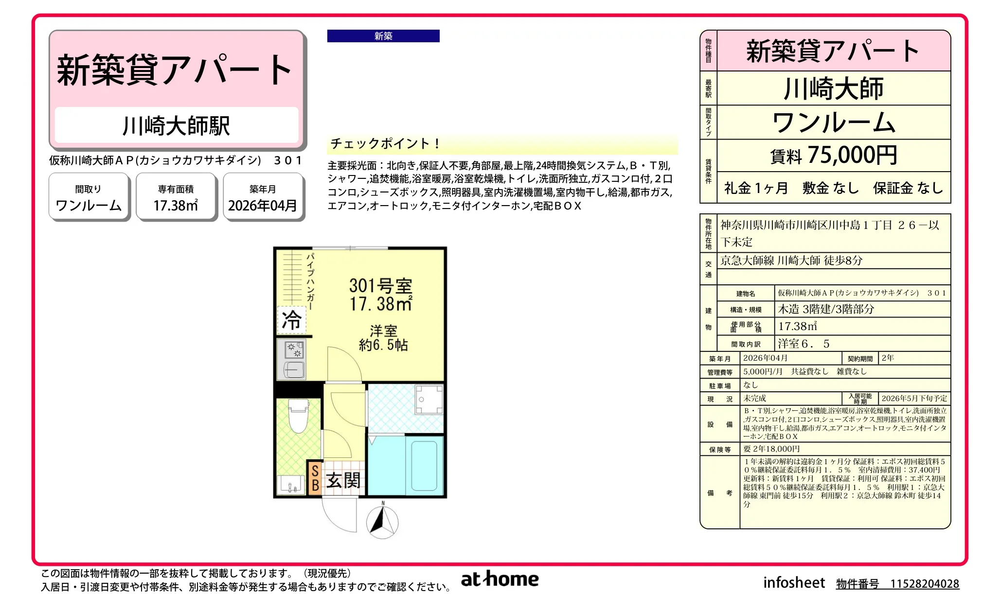 Brand New Studio Condo in Daishi honcho 0