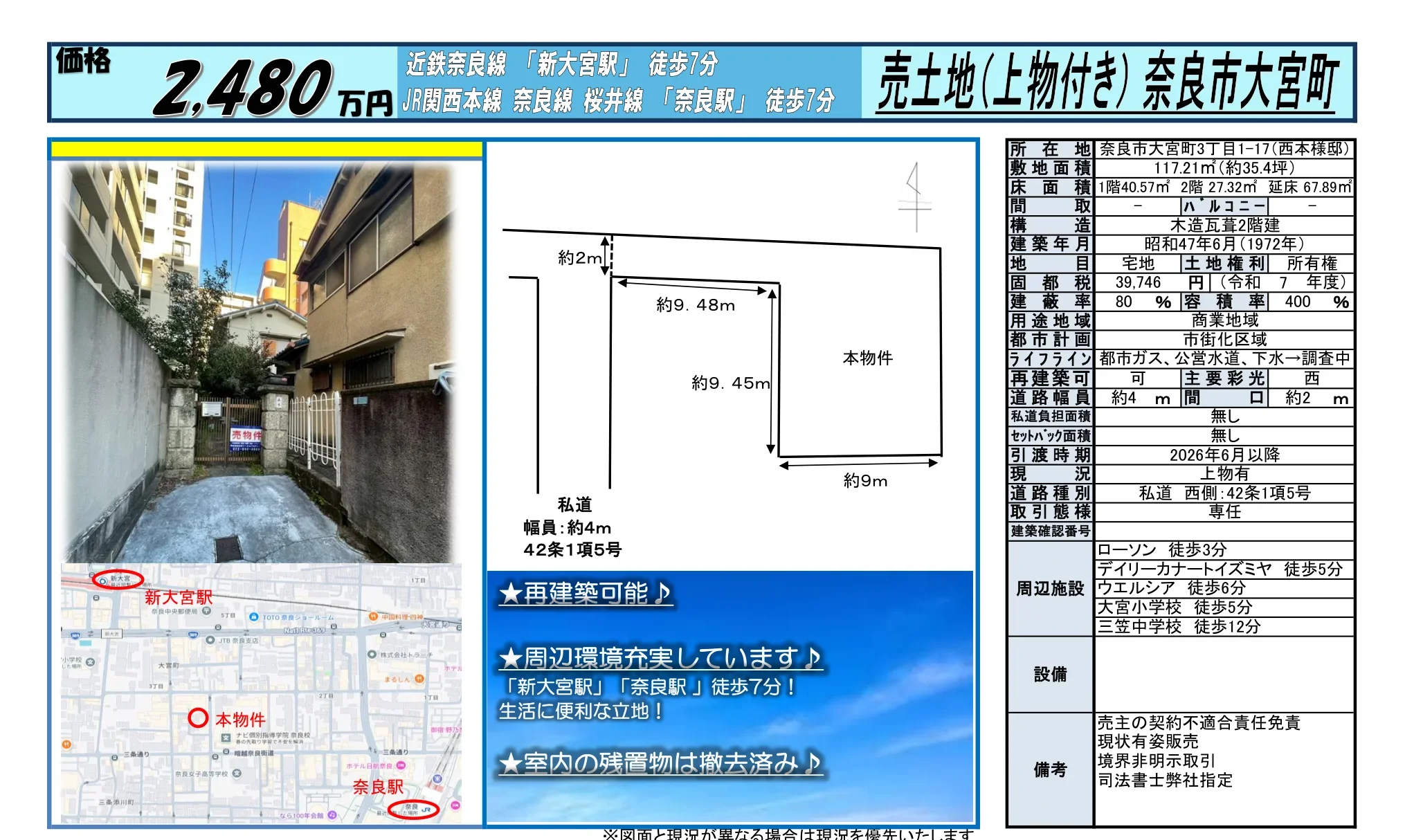 Land Near Station in Sanjo omiyacho 0