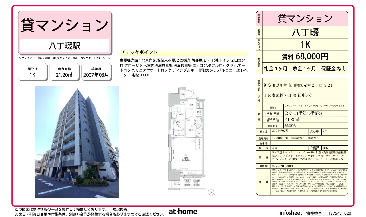 リクレイシア・コルテ川崎元木 0