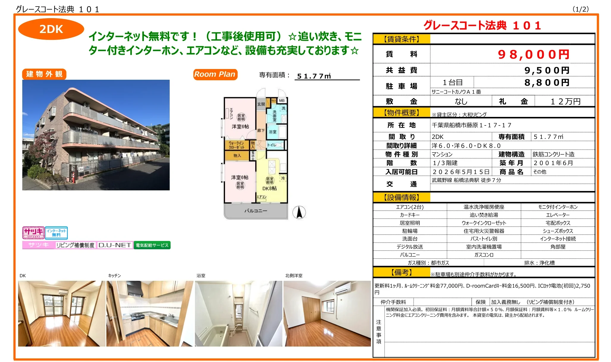 サニーコートカノウA1番 101号 0