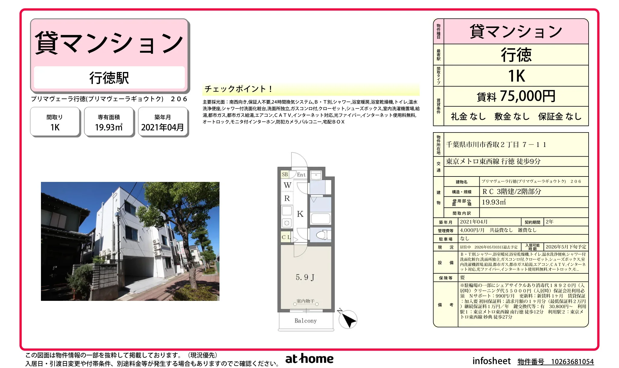プリマヴェーラ行徳 206号 0