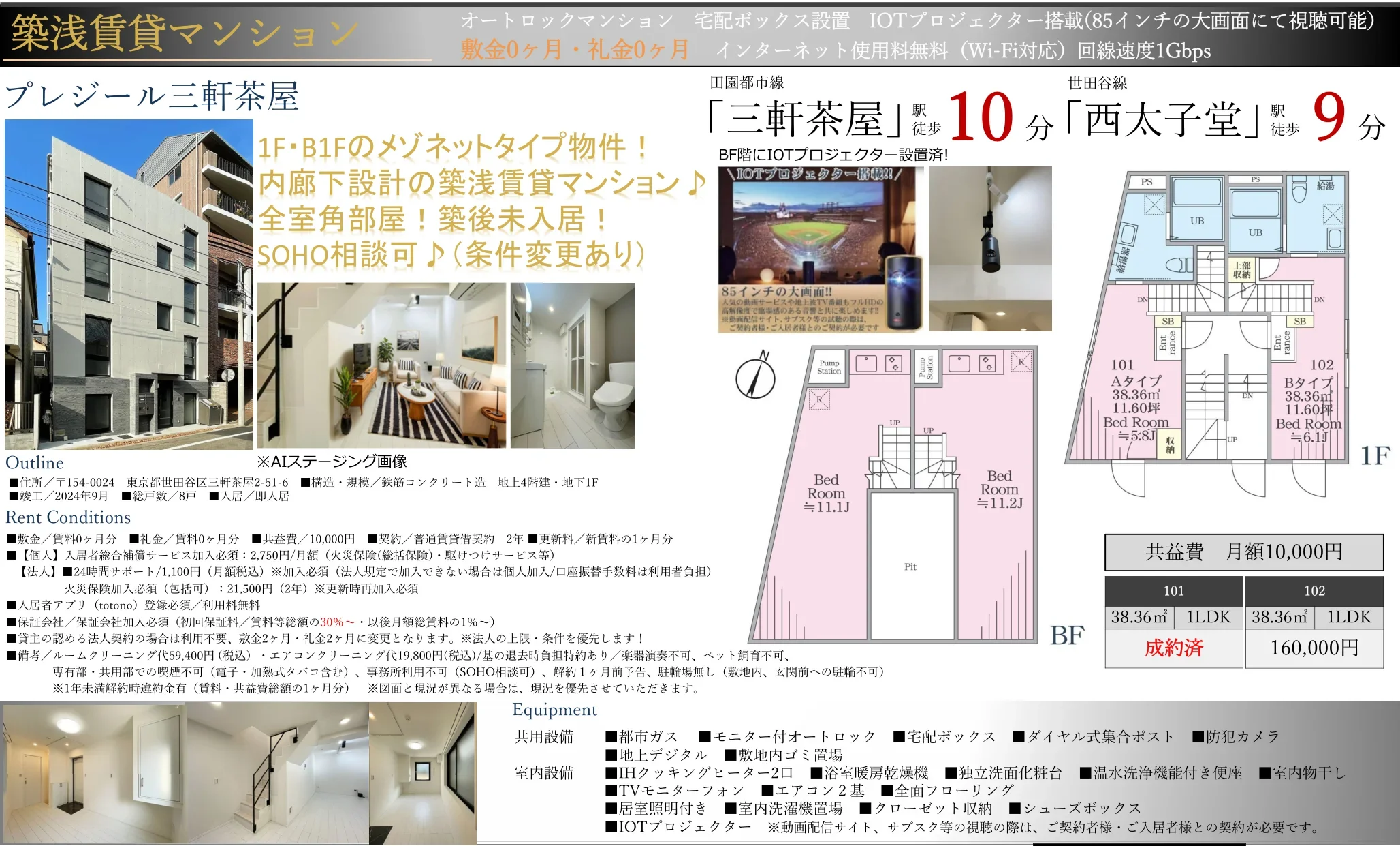 プレジール三軒茶屋 101 0