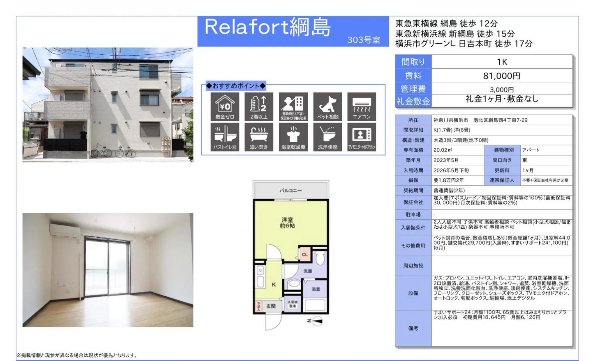 Relafort綱島 303号 0