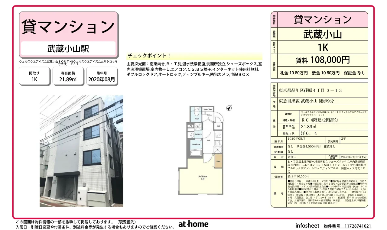ウェルスクエアイズム武蔵小山ＳＯＵＴＨ 0
