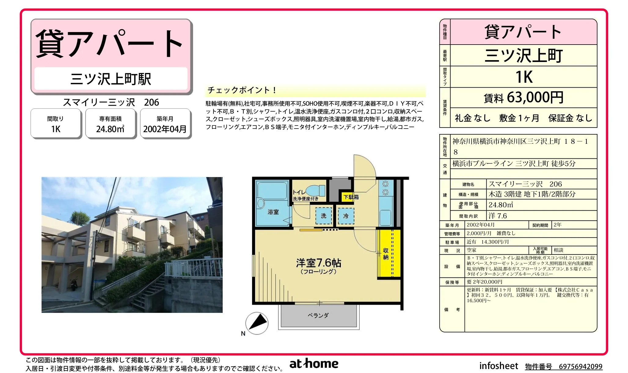 Studio Condo Near Station in Mitsuzawa kamimachi 0