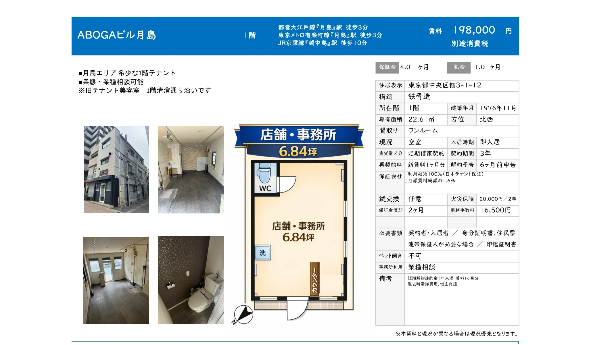 ABOGAビル月島 1号 0