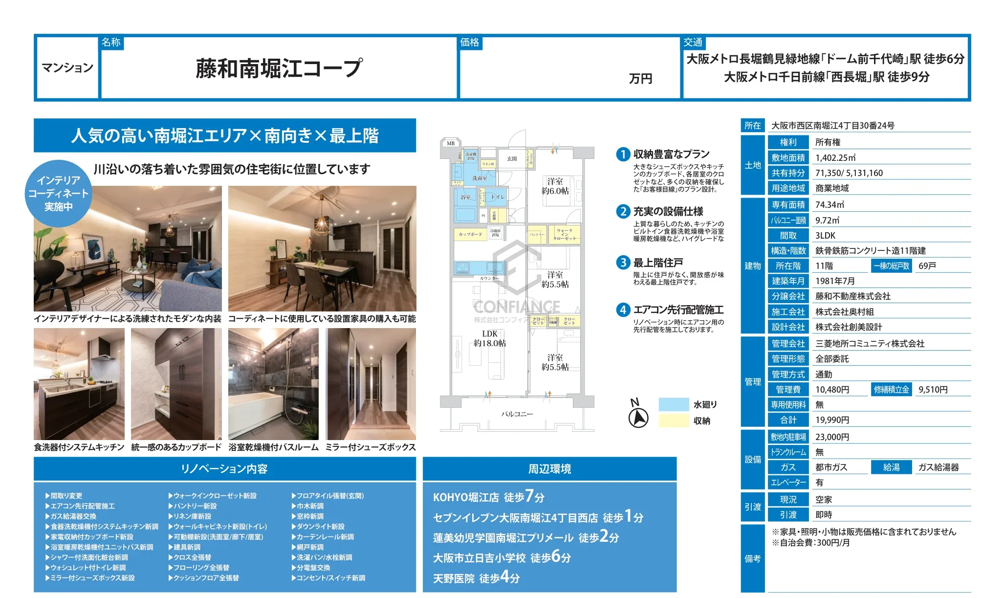 藤和南堀江コープ 0